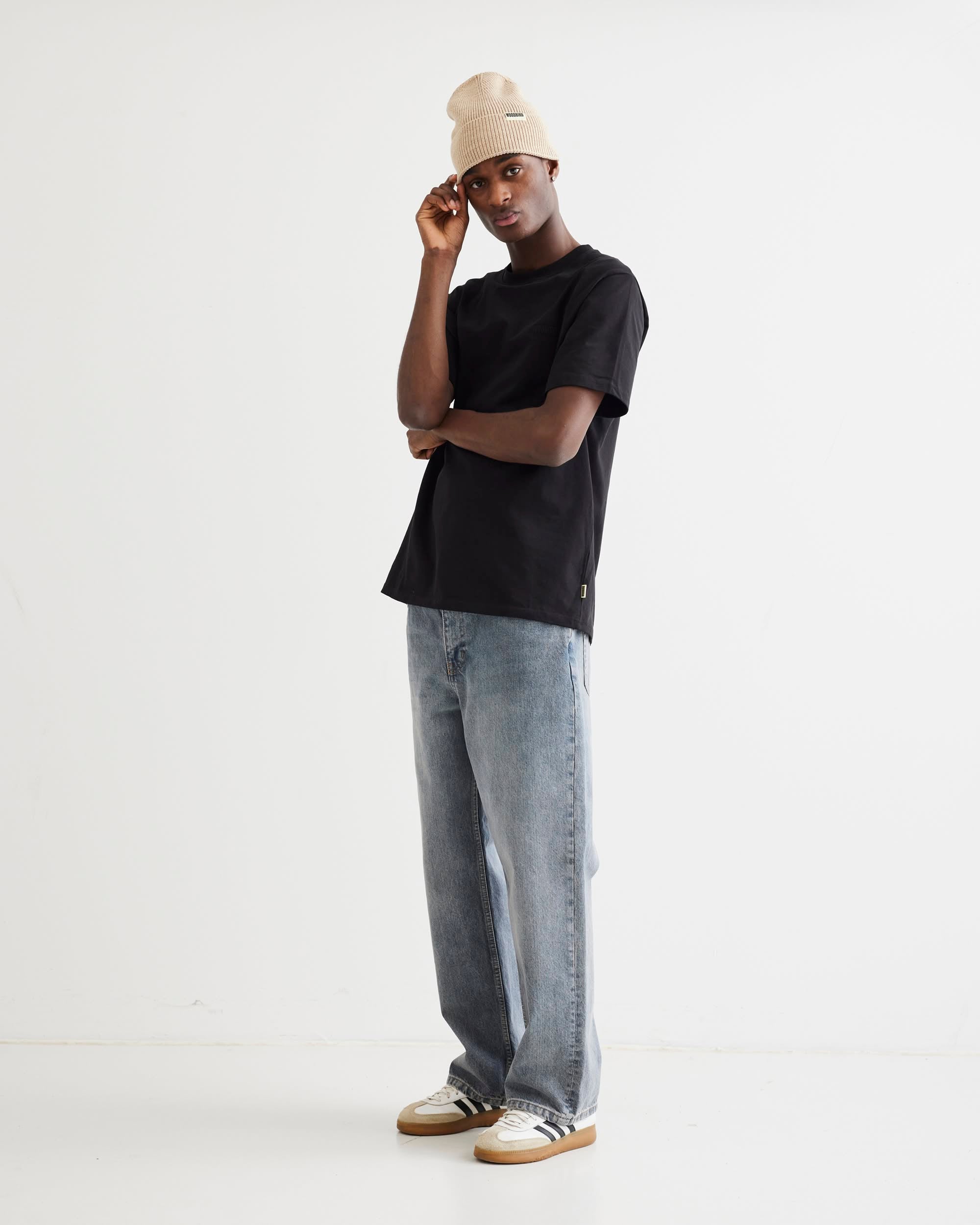 Woodbird WBBaine Base tee T-Shirts Black