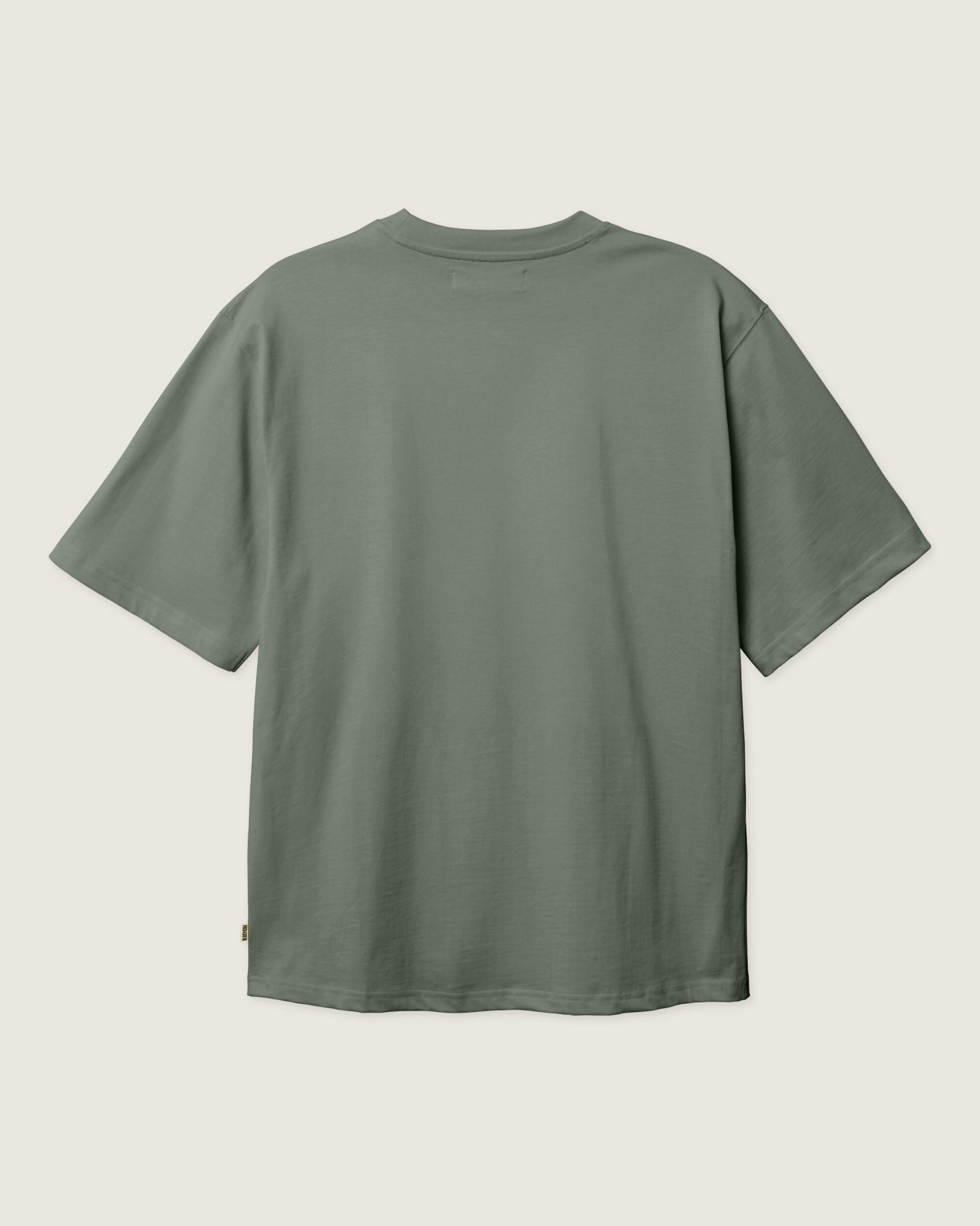 Woodbird WBBaine Base tee T-Shirts Grey-Green
