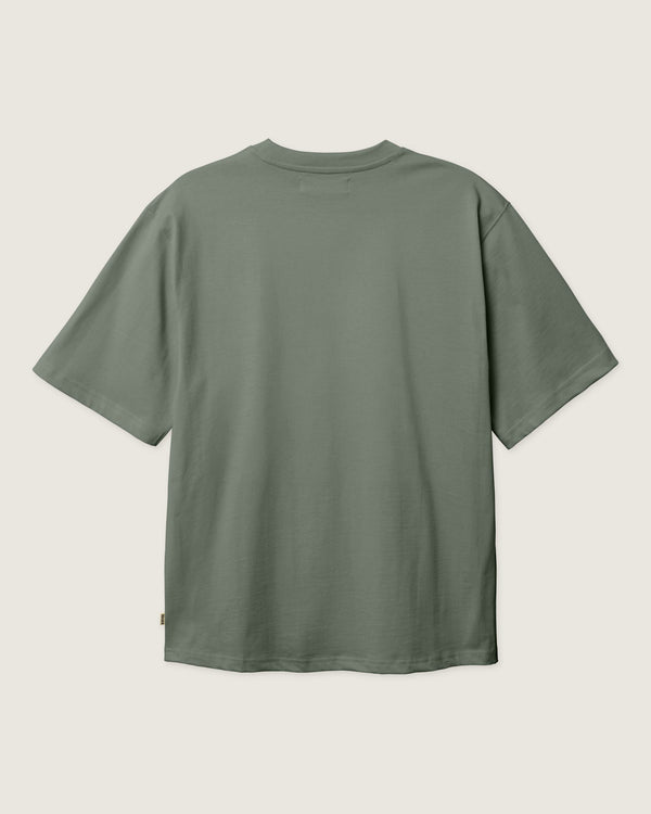Woodbird WBBaine Base tee T-Shirts Grey-Green