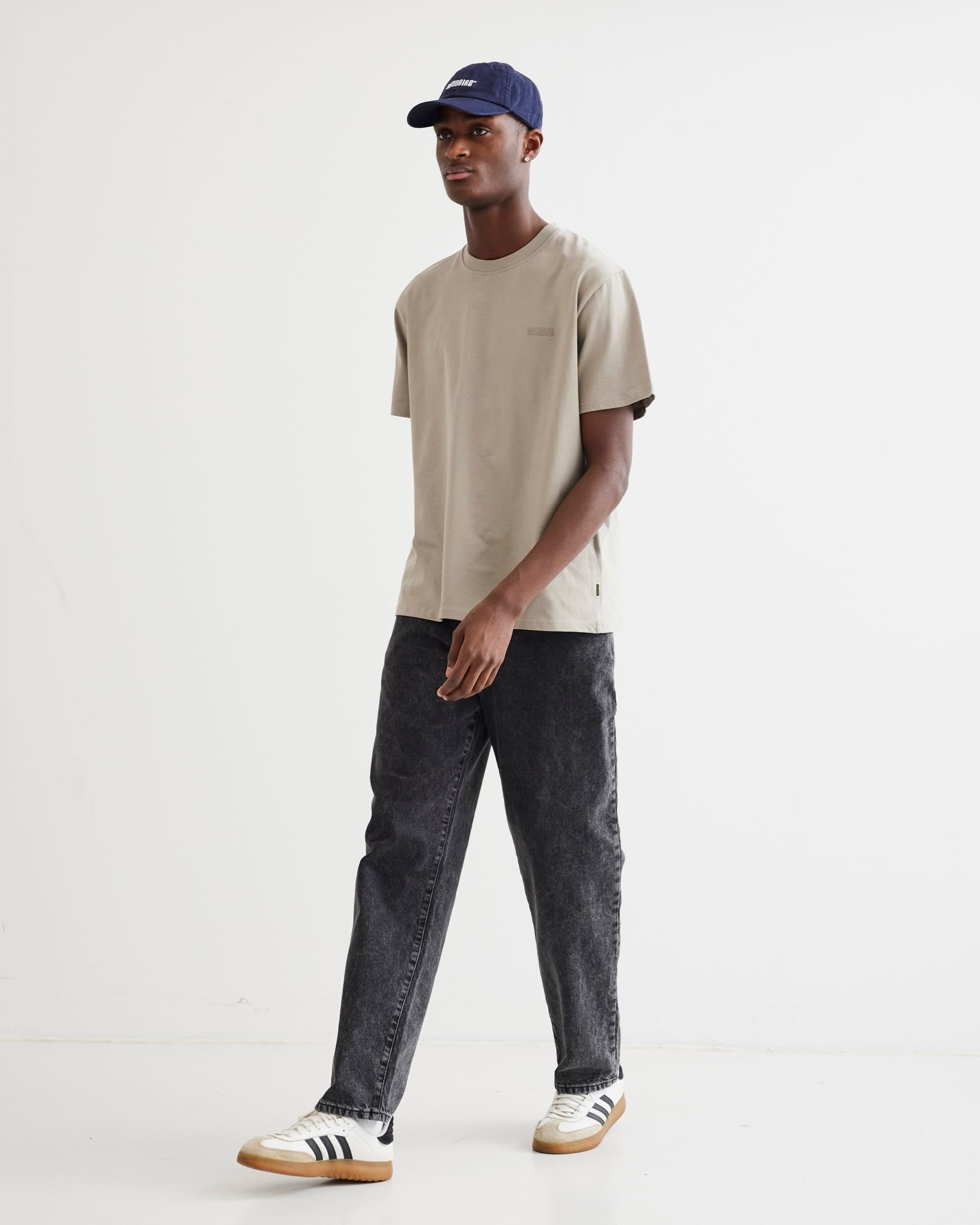 Woodbird WBBaine Base tee T-Shirts Light Grey