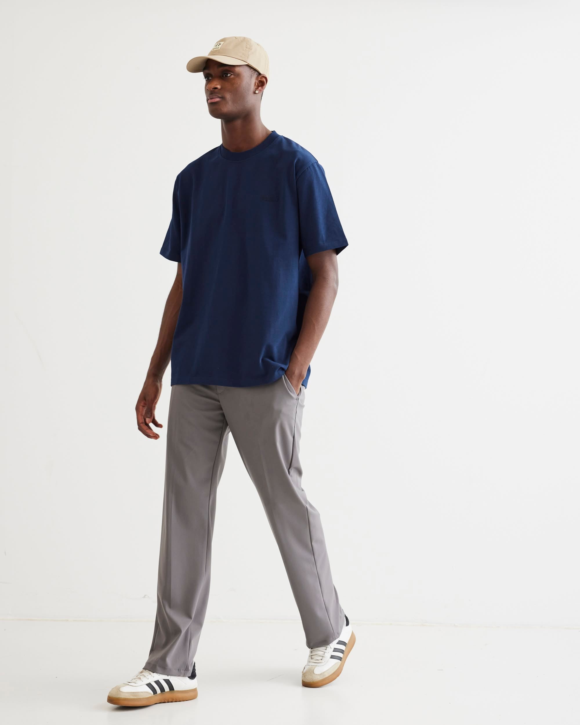 Woodbird WBBaine Base tee T-Shirts Navy