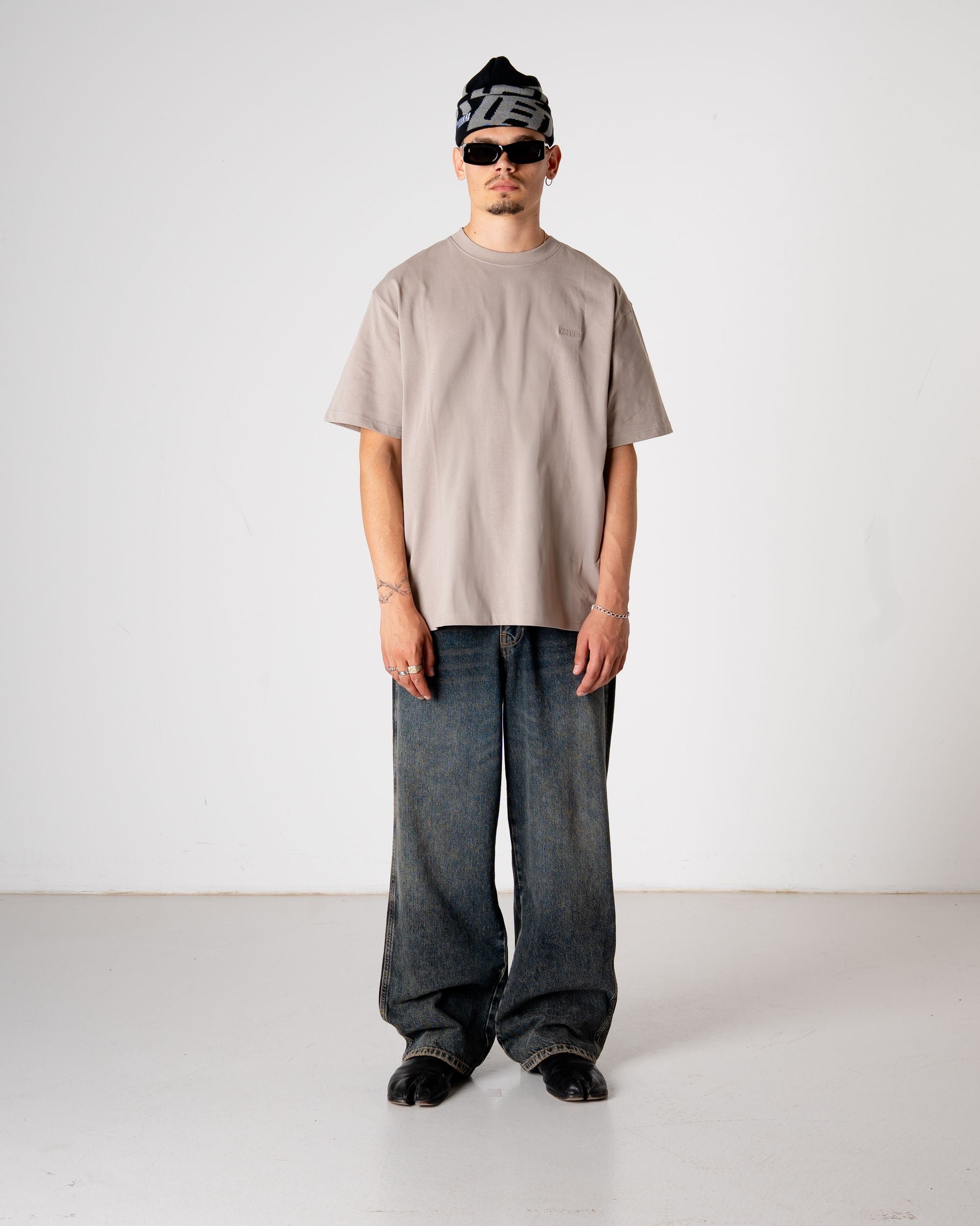 Woodbird WBBaine Base tee T-Shirts Stone