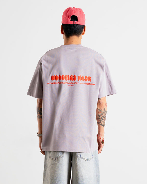 Woodbird WBBaine Intern Tee T-Shirts Grey-Purple
