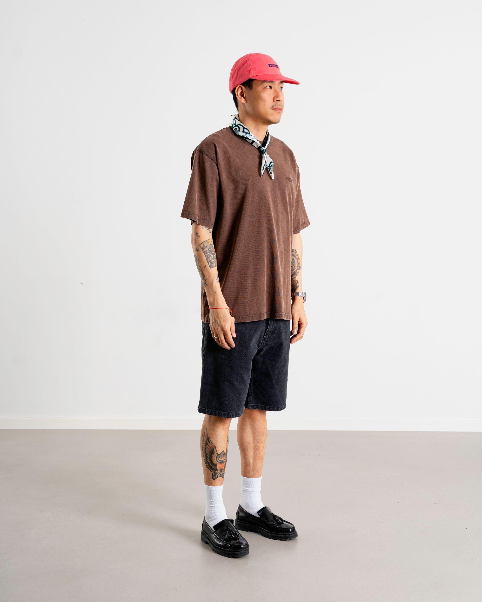 Woodbird WBBaine Washed Tee T-Shirts Brown