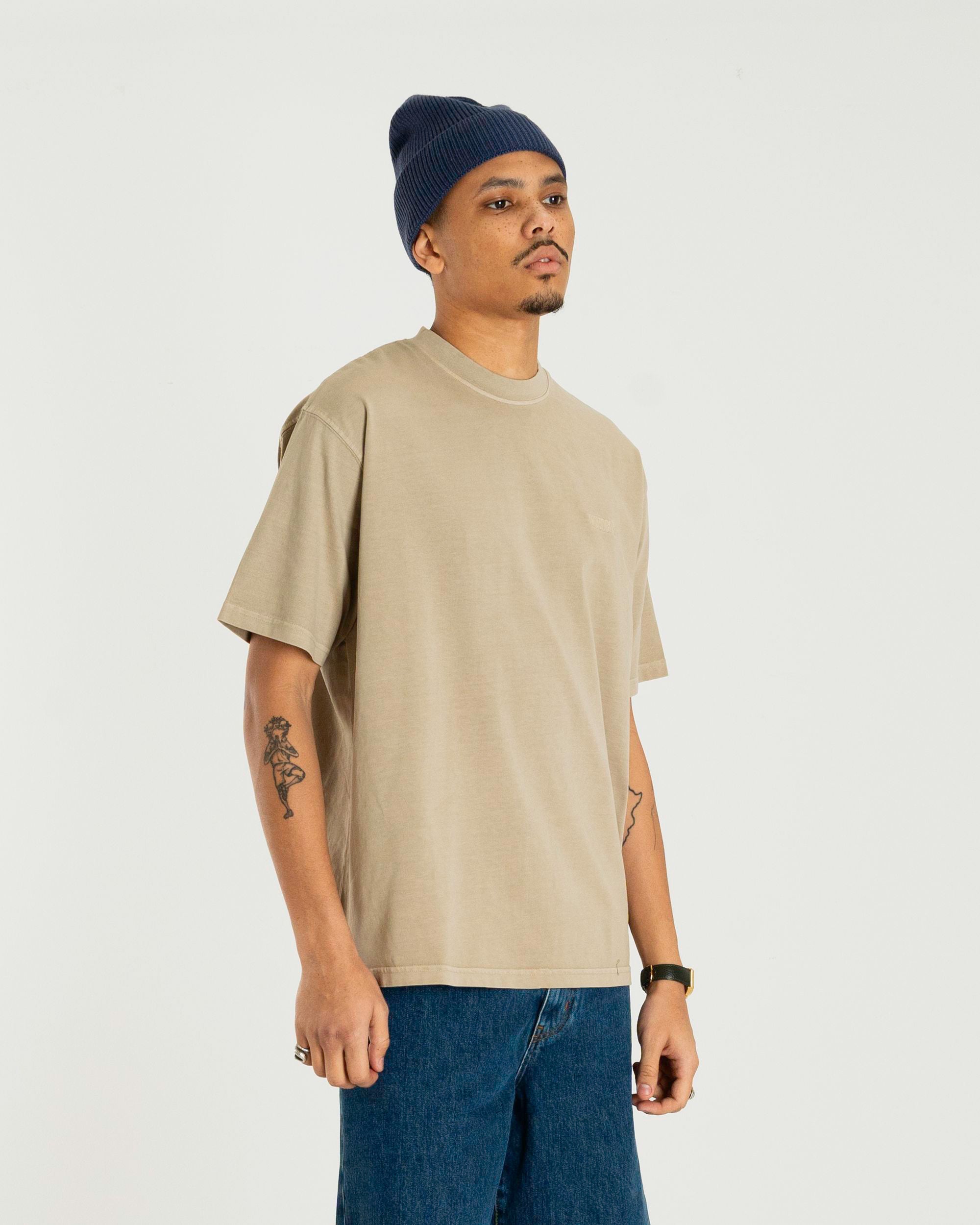 Woodbird WBBaine Washed Tee T-Shirts Light Sand