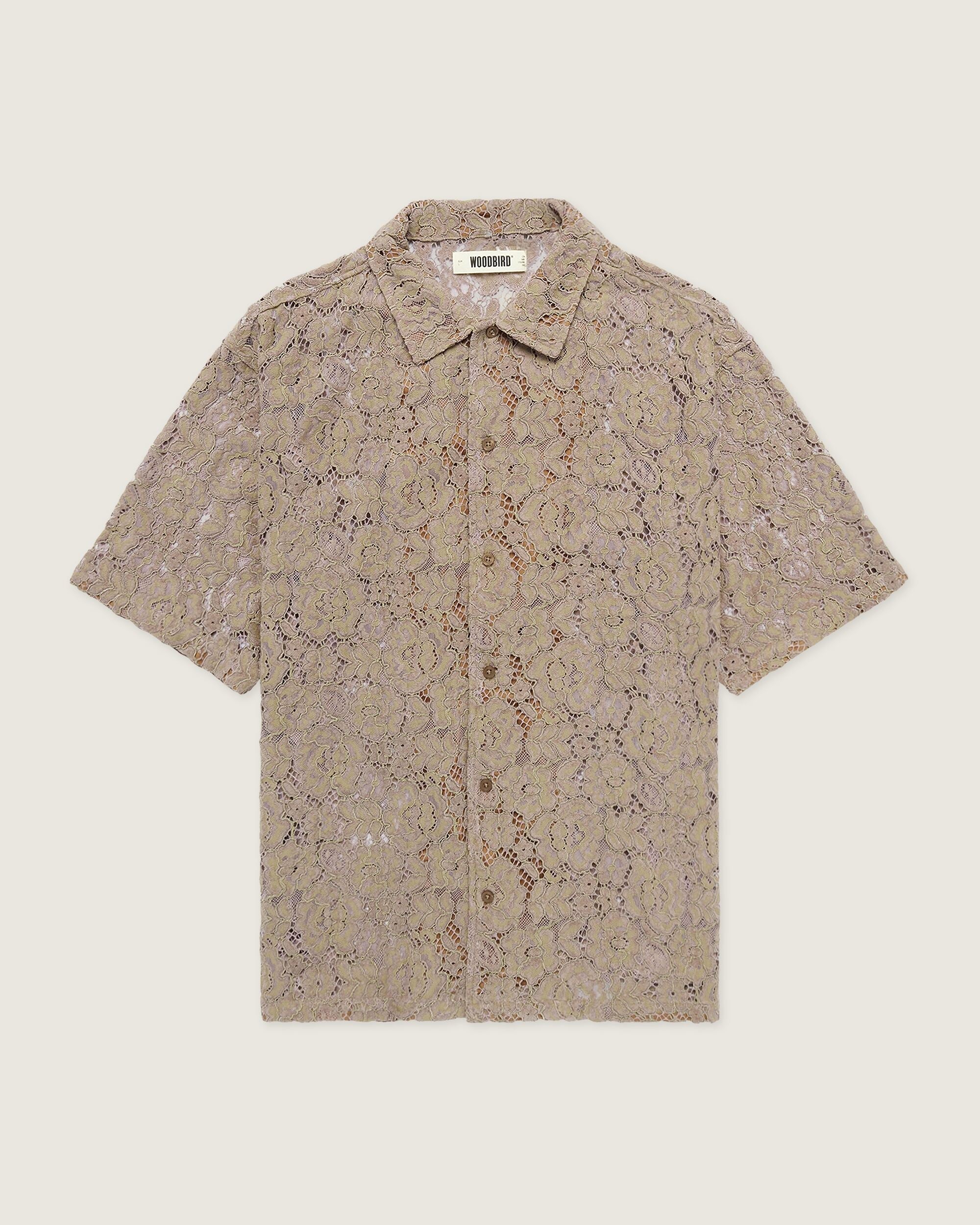 Woodbird WBBanks Flow Shirt Shirts Taupe Brown