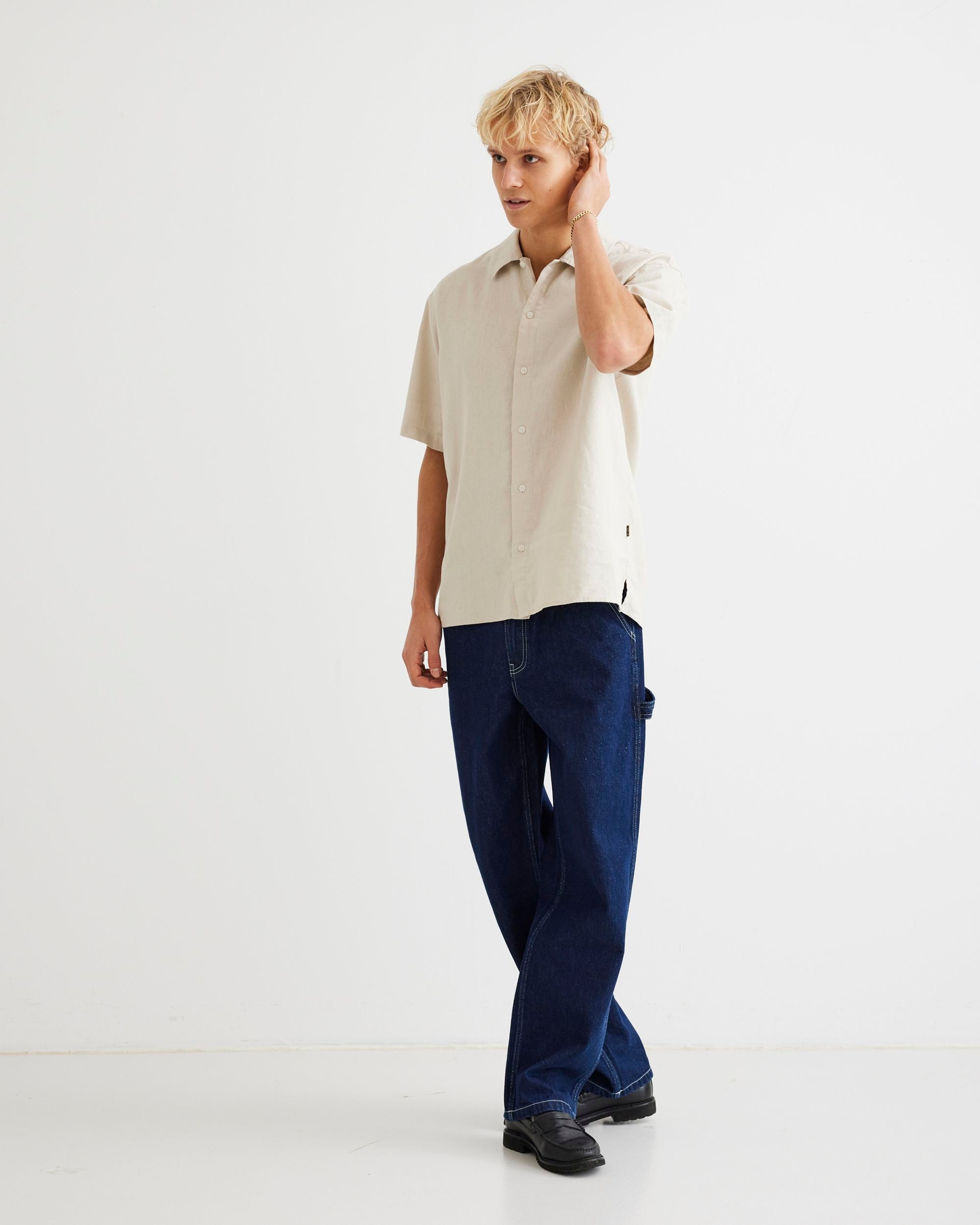 Woodbird WBBanks Linen Shirt Shirts Sand