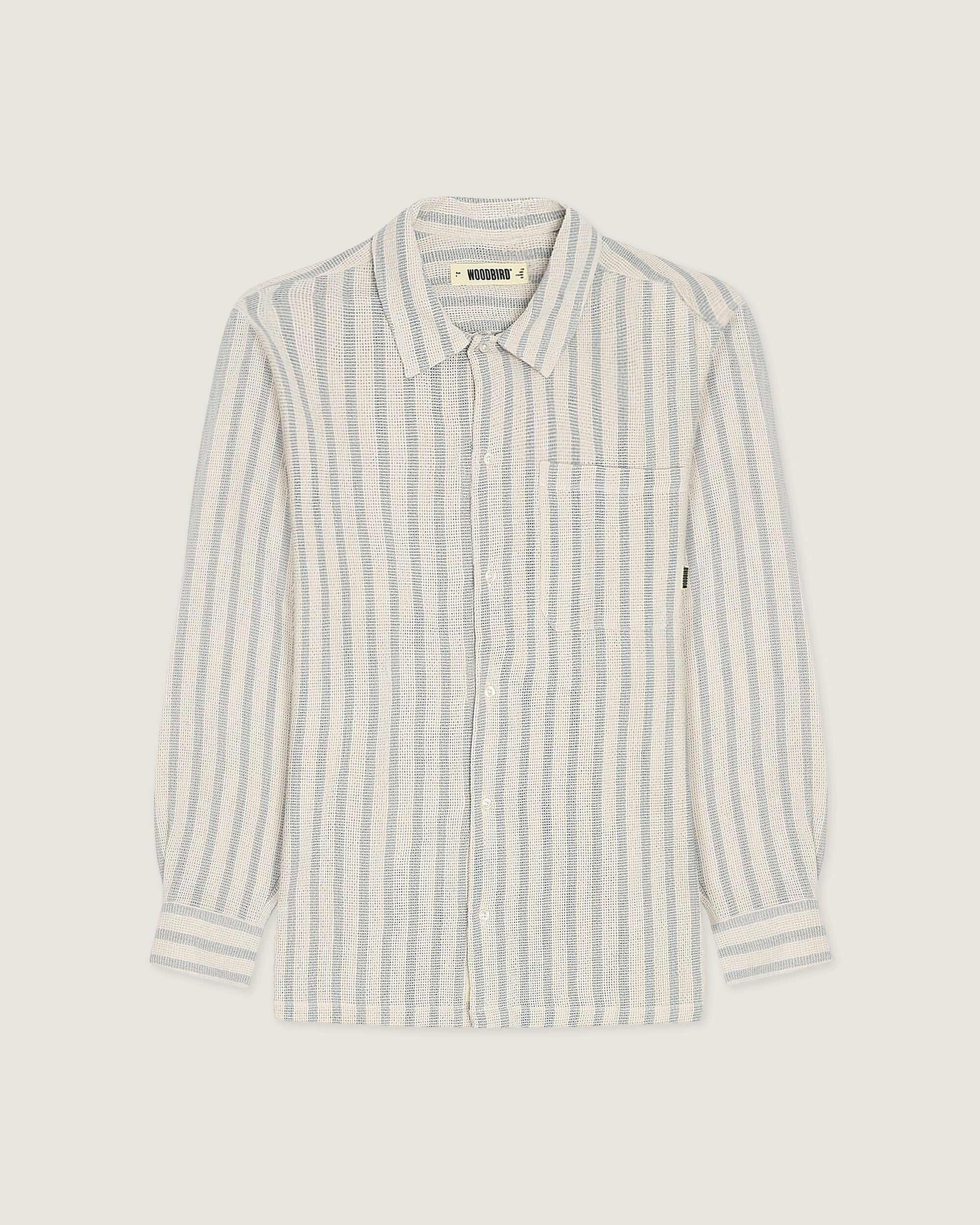 Woodbird WBBuzo Weeve Shirt Shirts Off White