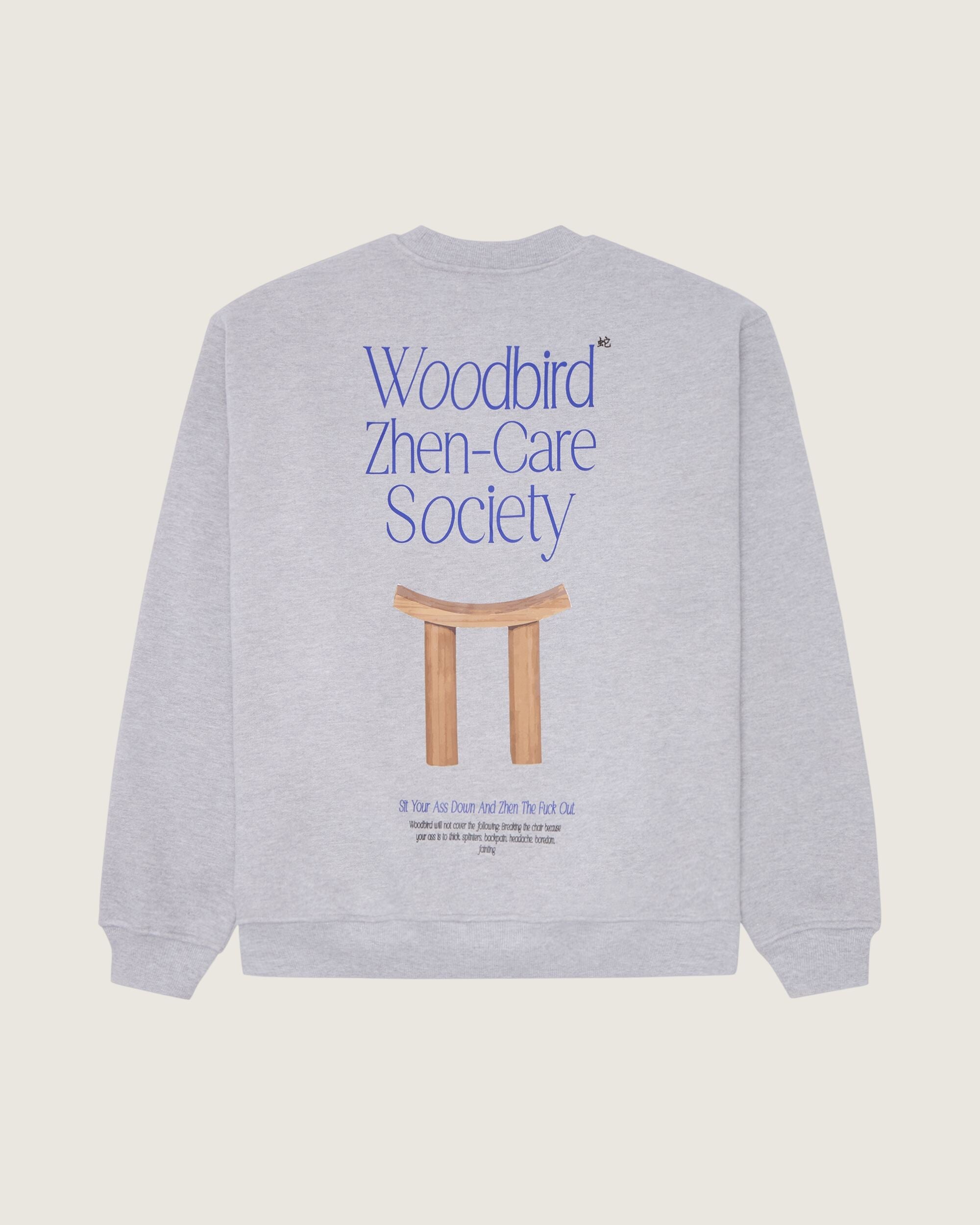 Woodbird WBCope Zhen Crew Sweats Grey Melange