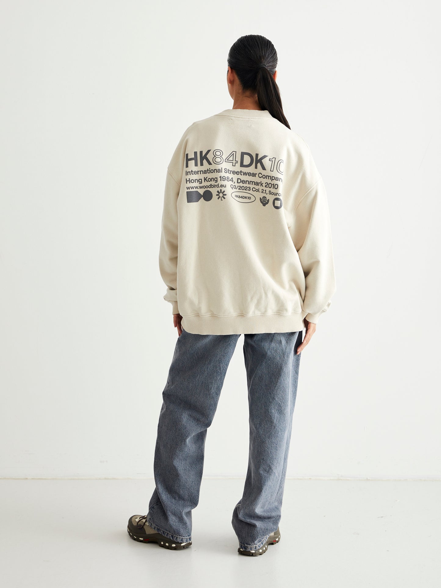 Woodbird Female WBCupe HKDK Crew Sweats Light Sand