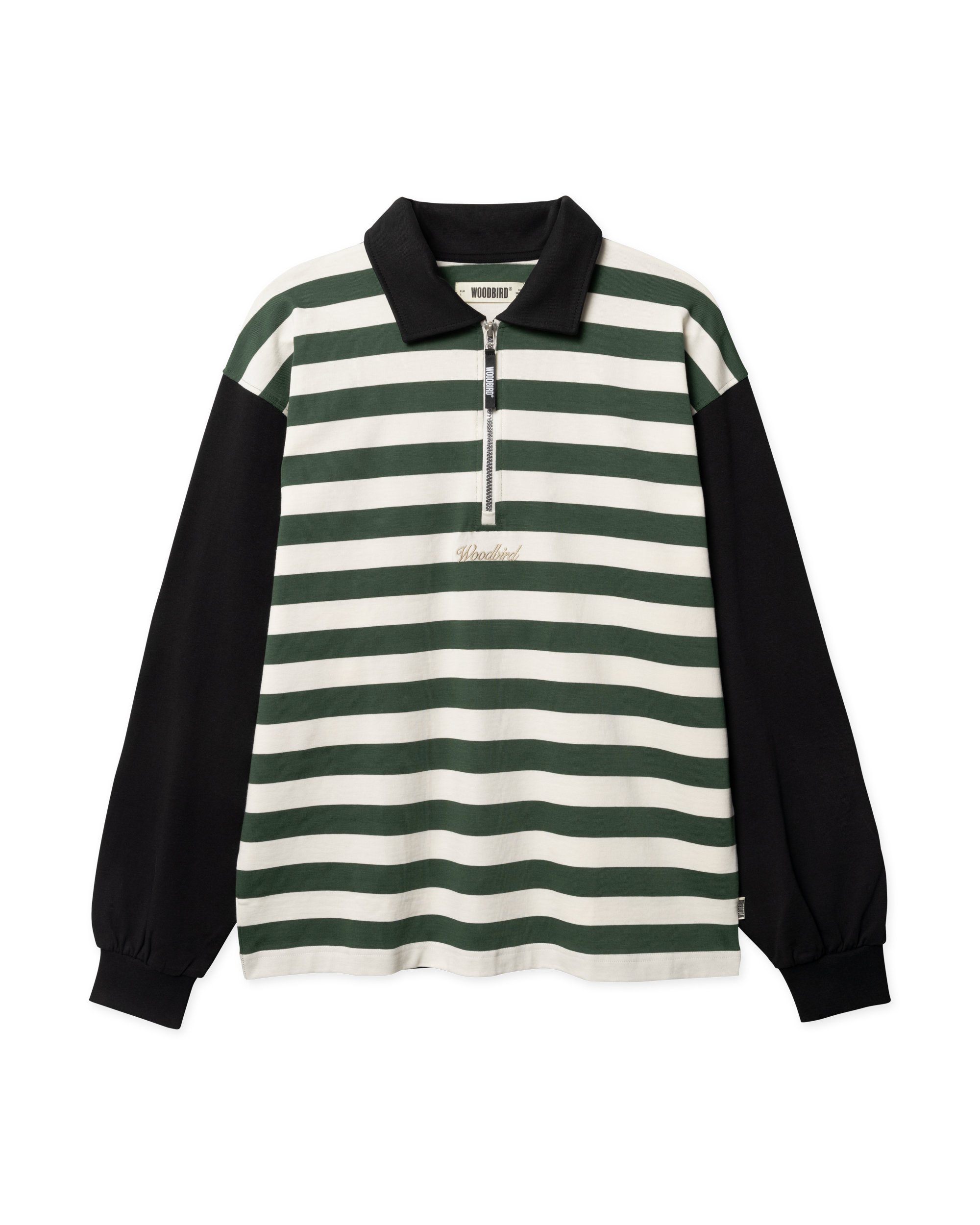 WBHiro L/S Stripe Zip Polo – Woodbird