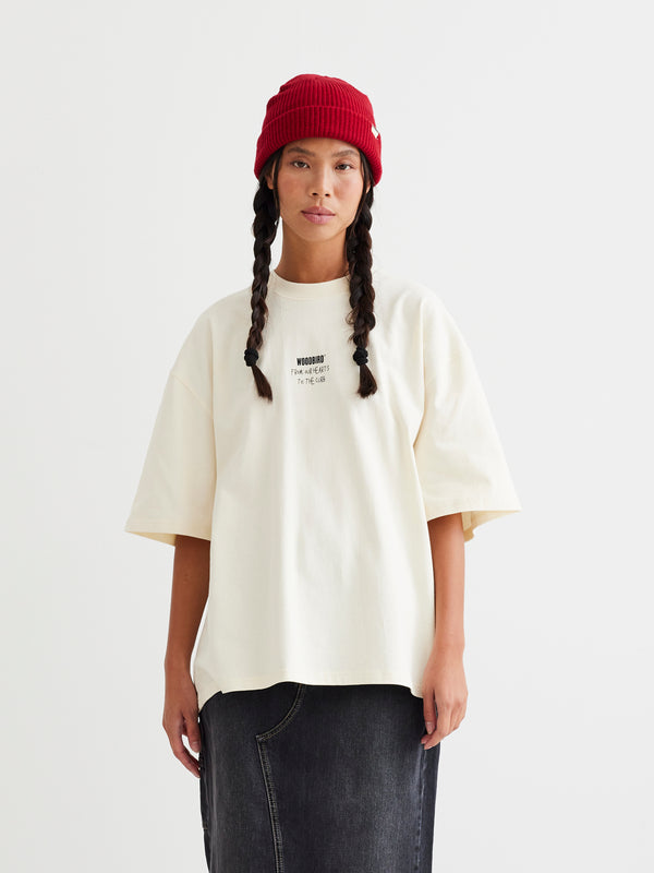 Woodbird Female WBJuno Scribbel Tee T-Shirts Off White