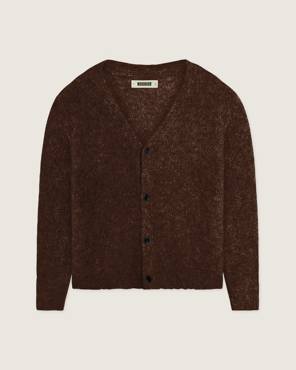 Woodbird WBKoon Loop Cardigan Knits Dark Brown