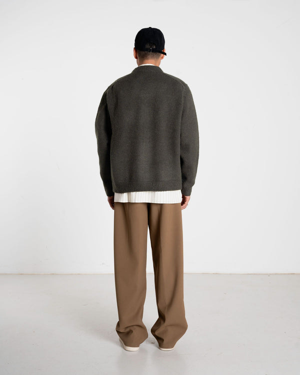 Woodbird WBKoon Zip Whole Cardigan Knits Medium Grey