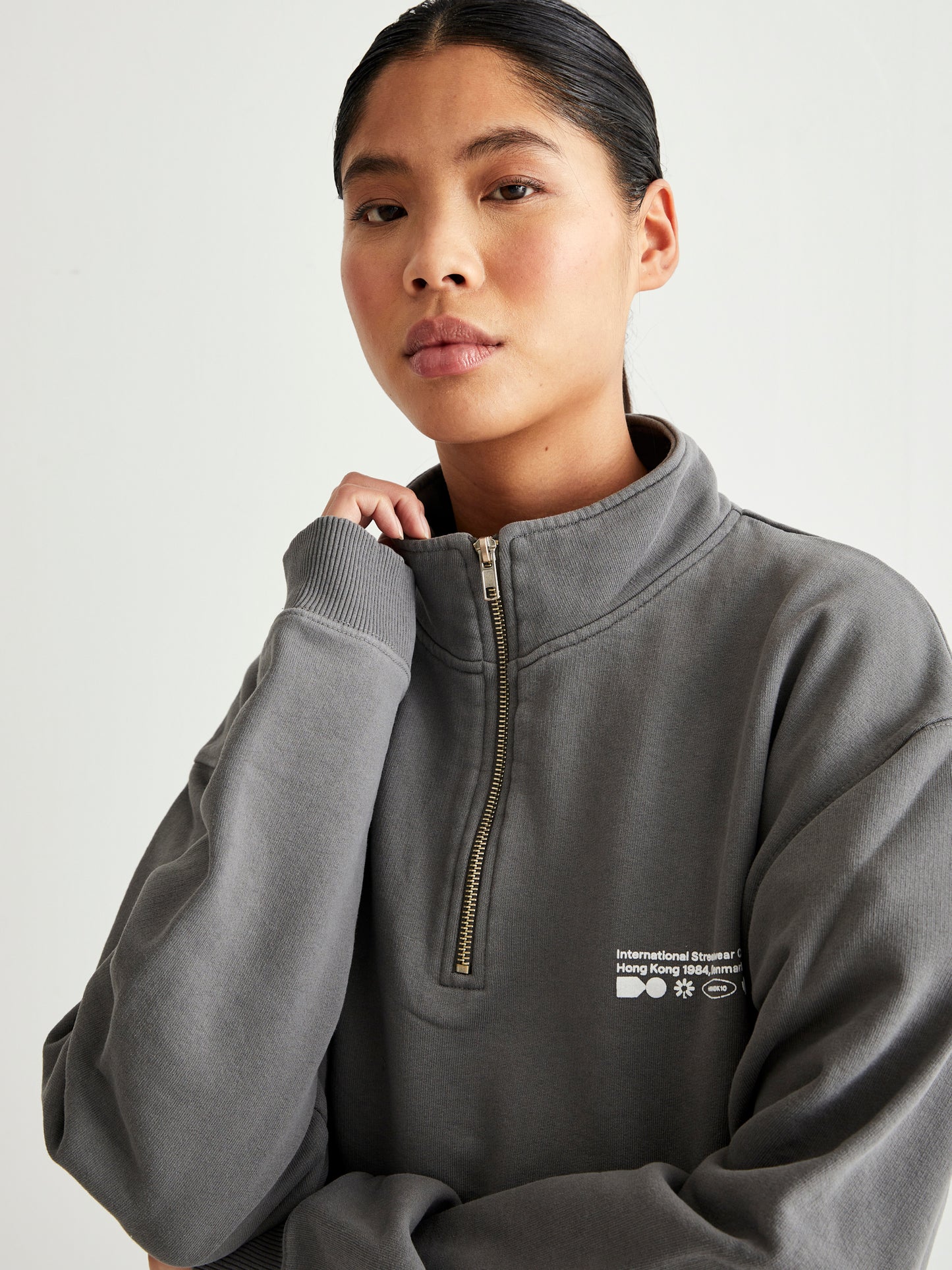Woodbird Female WBLizo Tech Half-Zip Sweats Antra Grey