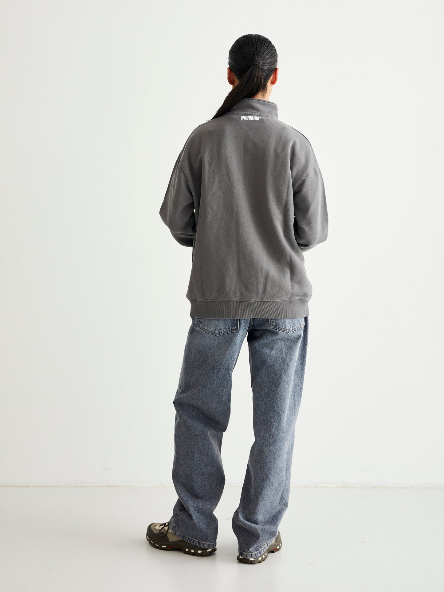 Woodbird Female WBLizo Tech Half-Zip Sweats Antra Grey