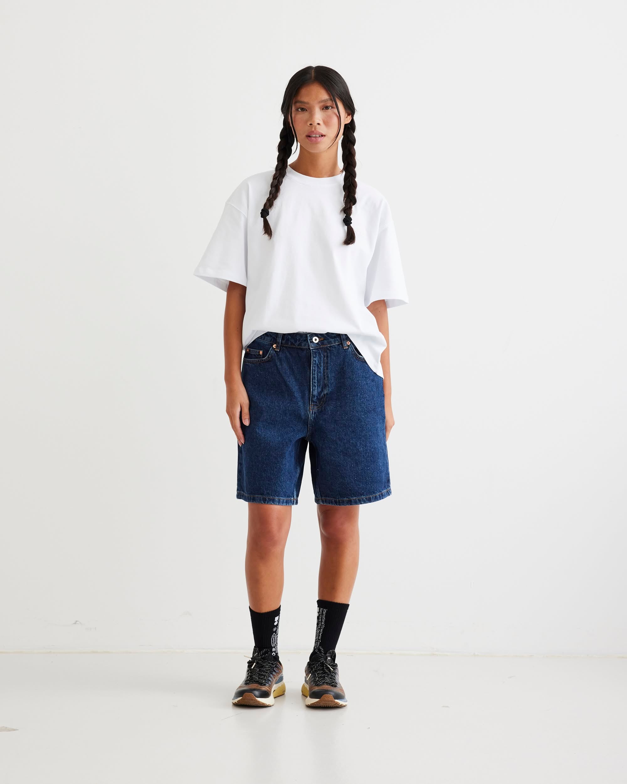 Woodbird Female WBMaggie 90s Rinse Shorts 90s Blue