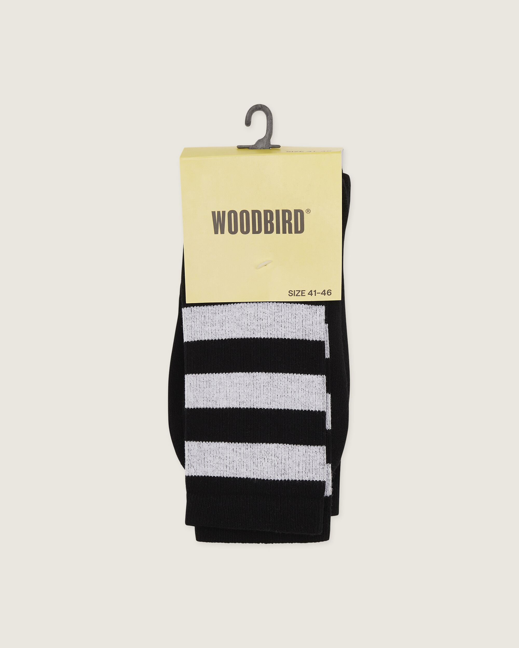 Woodbird WBTennis Socks 2 pack Accessories Black-White