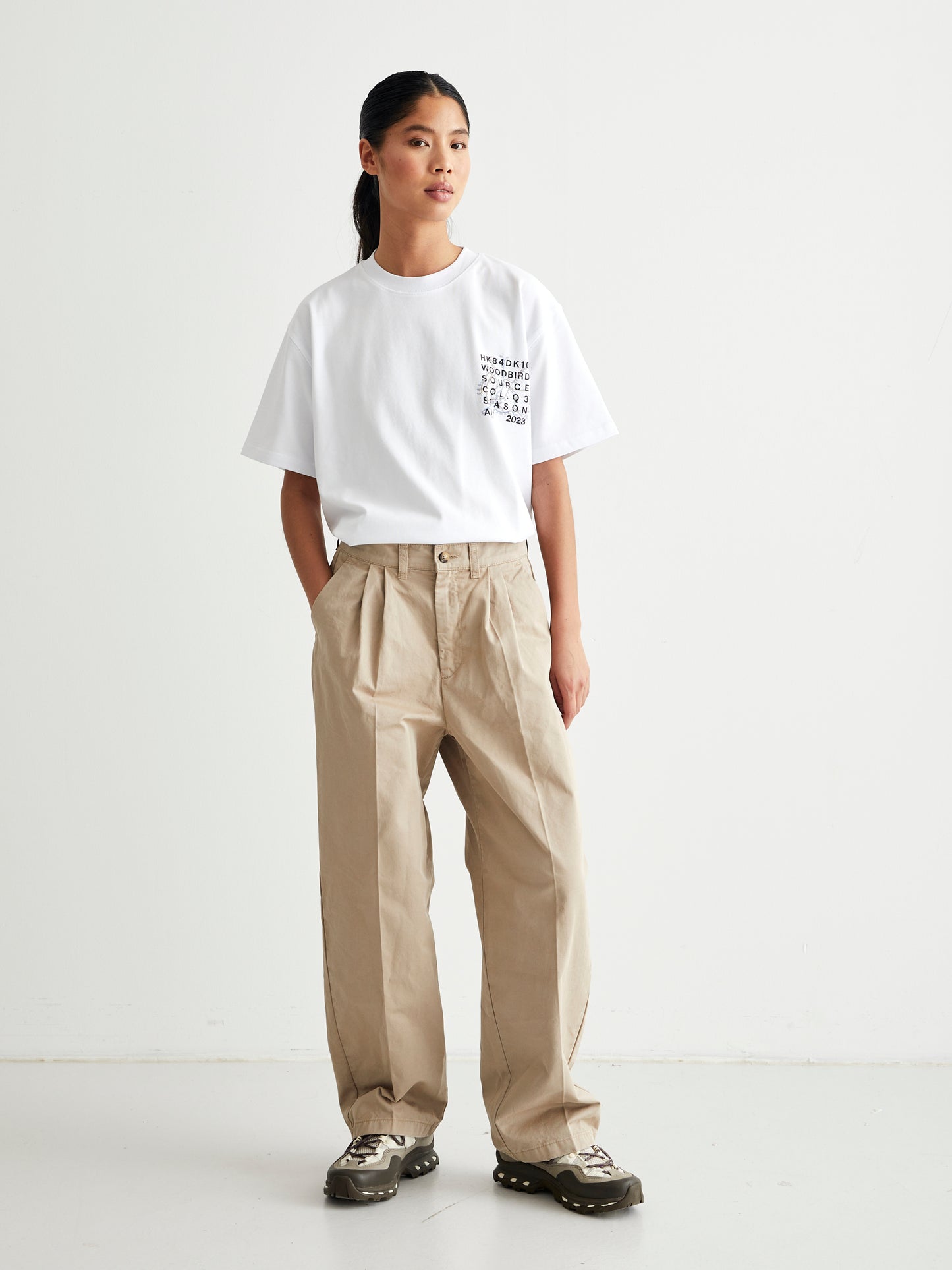 Woodbird Female WBVera Crisp Pant Pants Light Sand