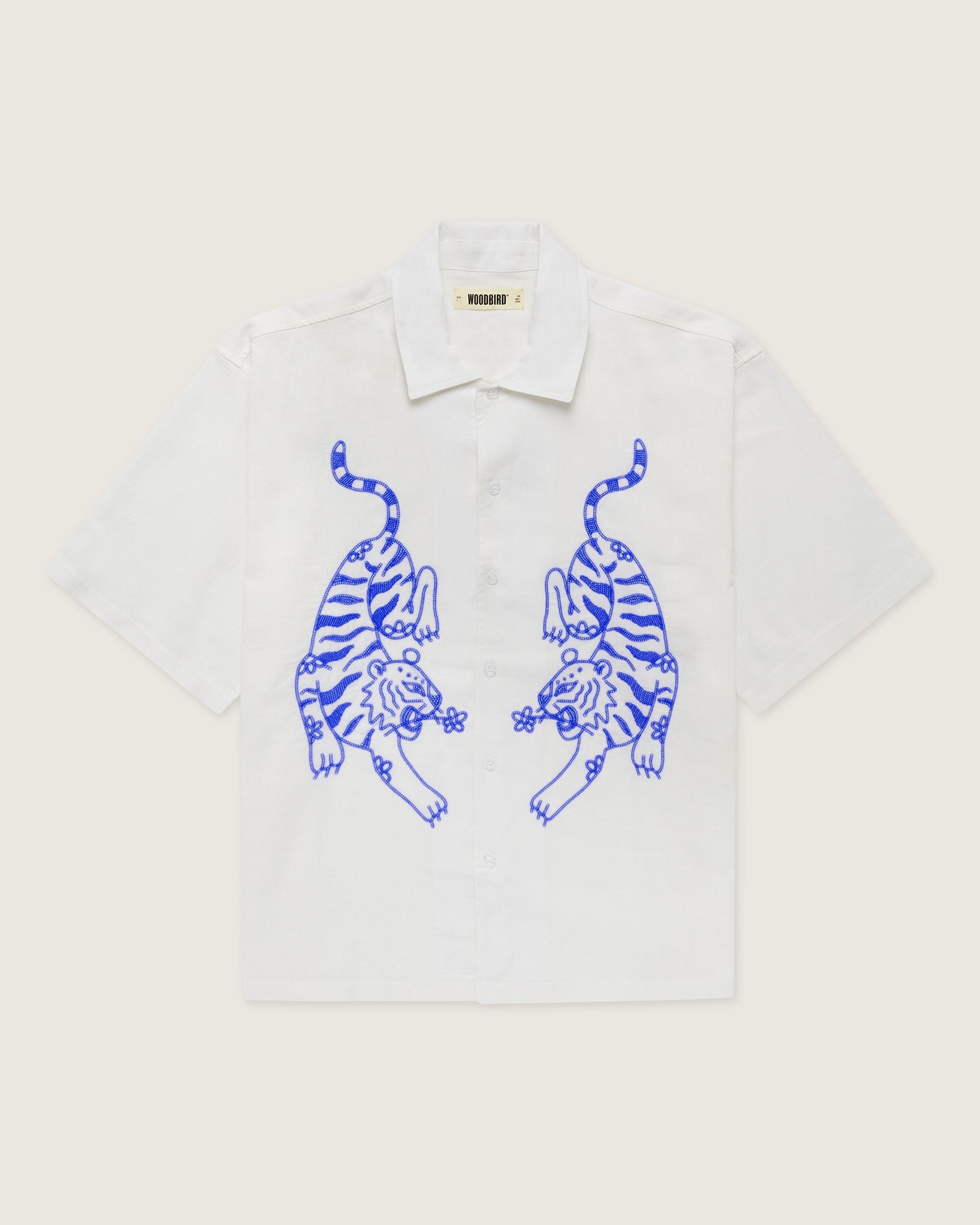 Woodbird WBWang Tiger Shirt Shirts Off White