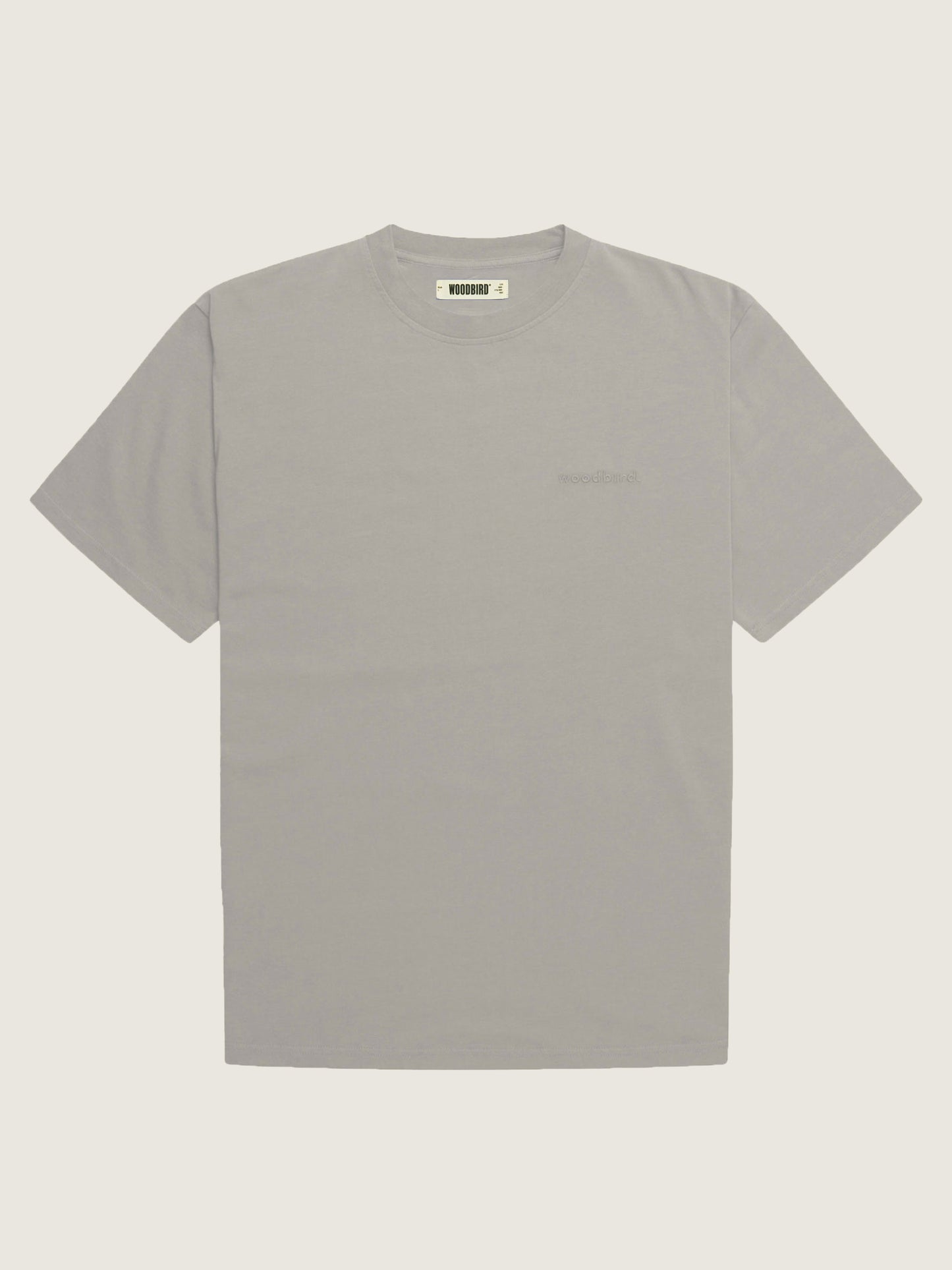 Woodbird WBBaine Base Tee T-Shirts Light Grey
