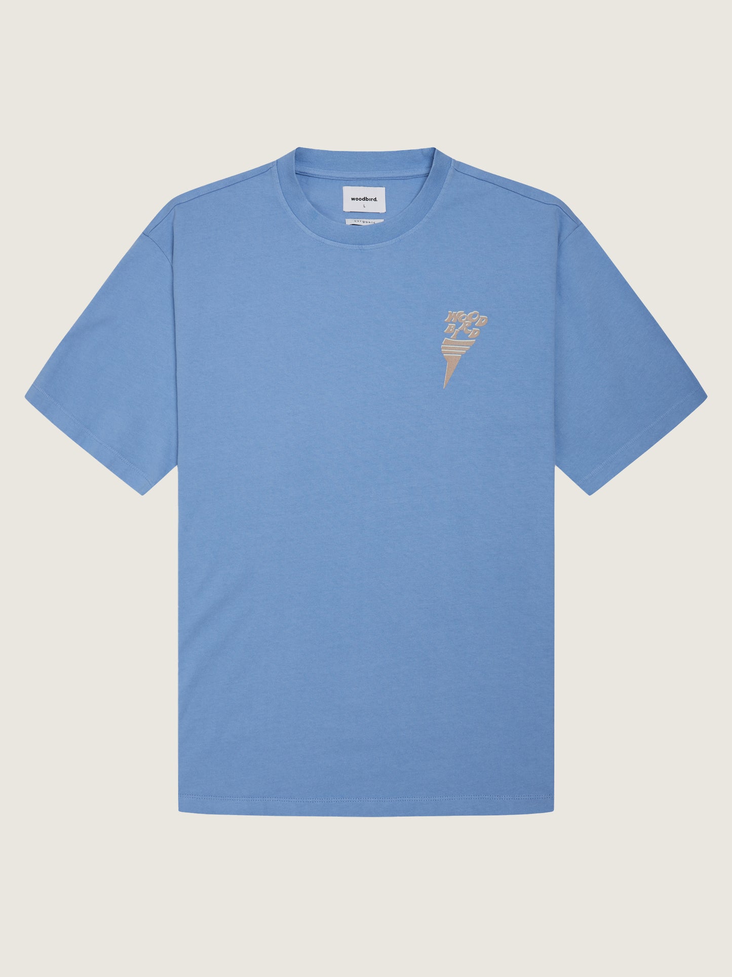 Woodbird Baine Raven Tee T-Shirts Light Blue