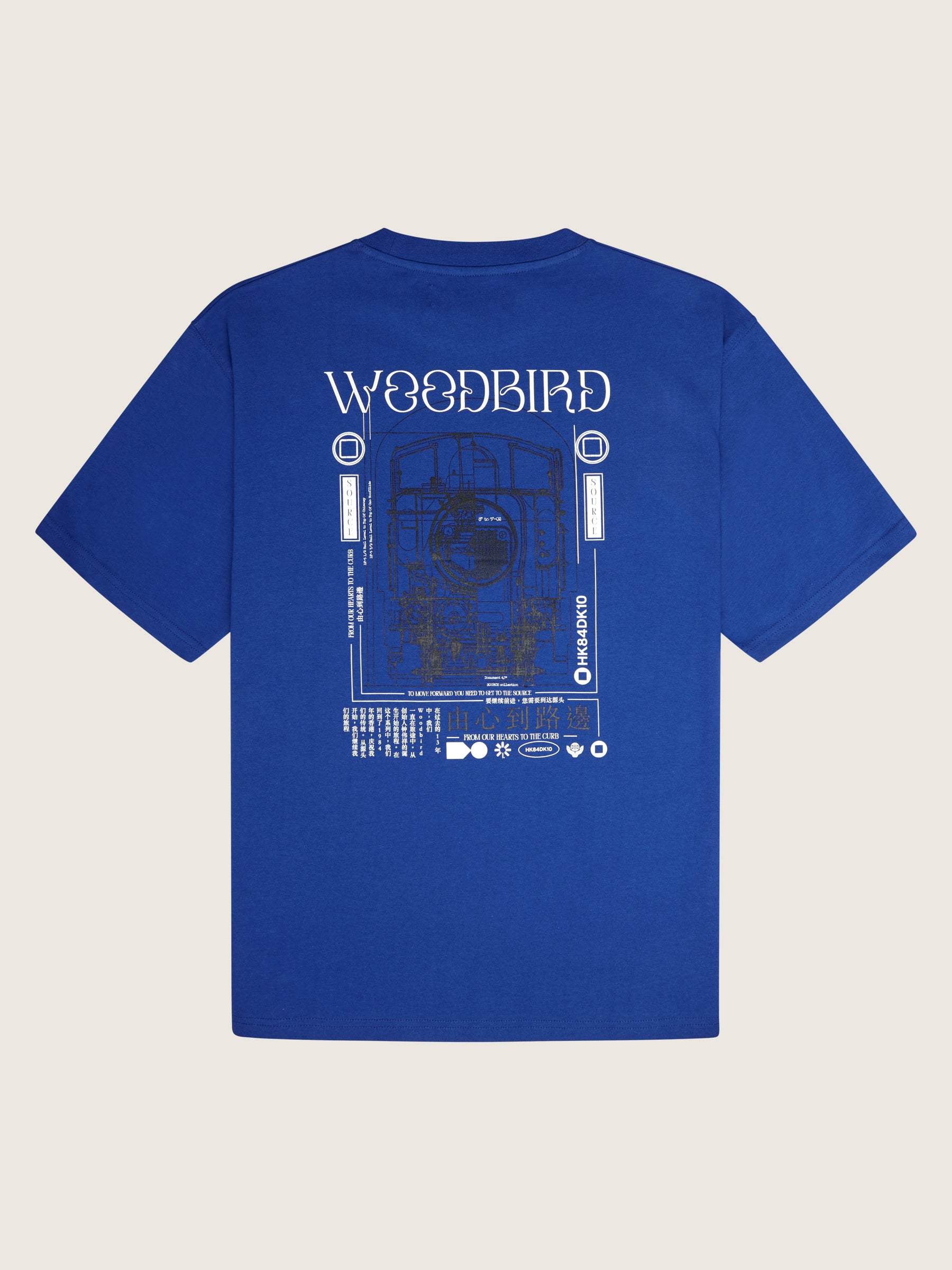 Woodbird WBBaine Train Tee T-Shirts Cobalt Blue