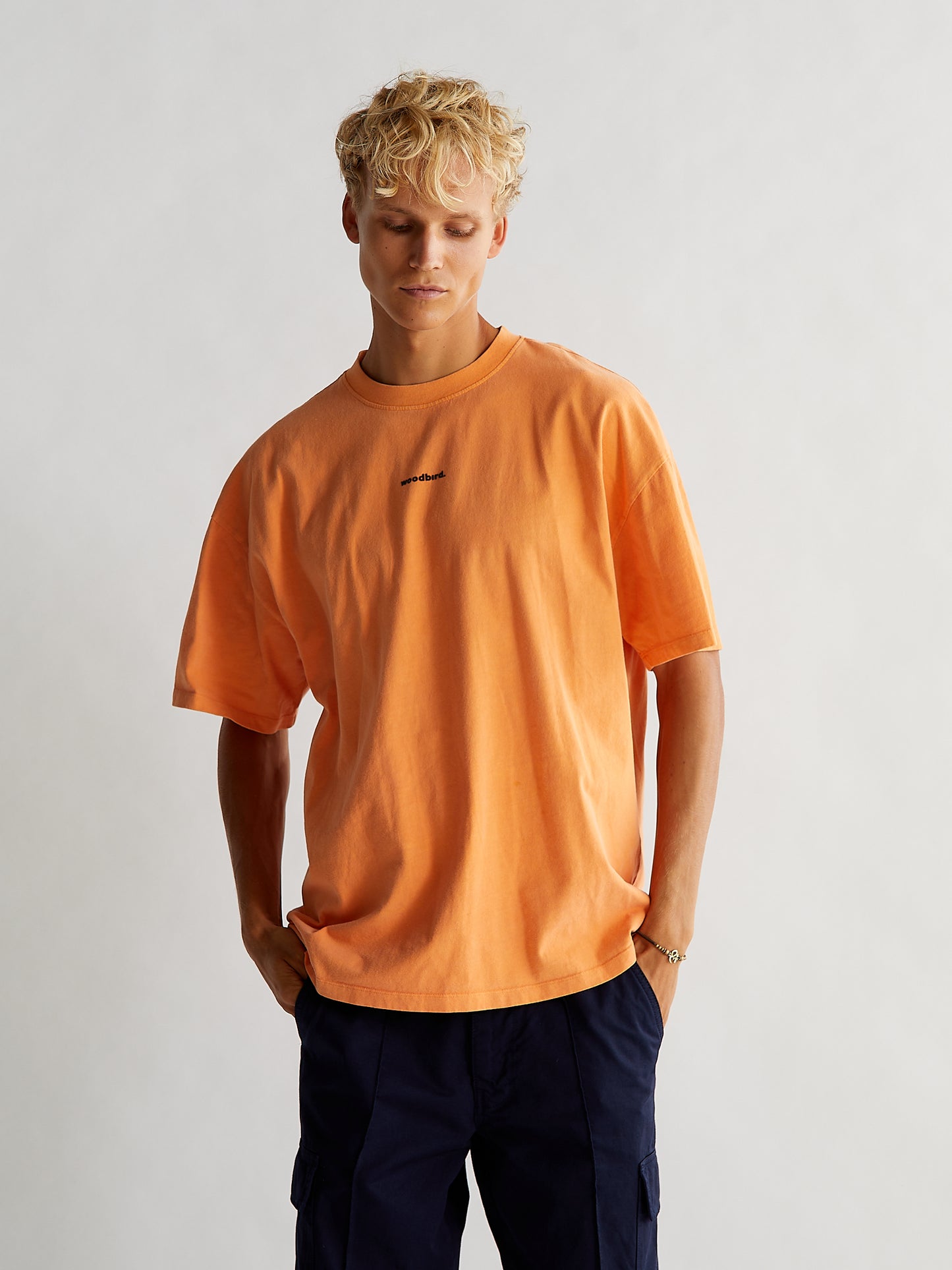 Woodbird Bose Mock Tee T-Shirts Orange