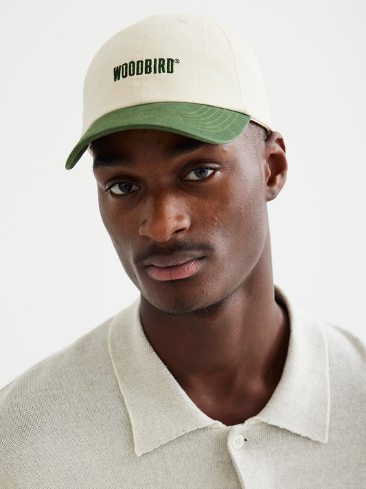 Woodbird Core Twill Cap Accessories Offwhite-Army