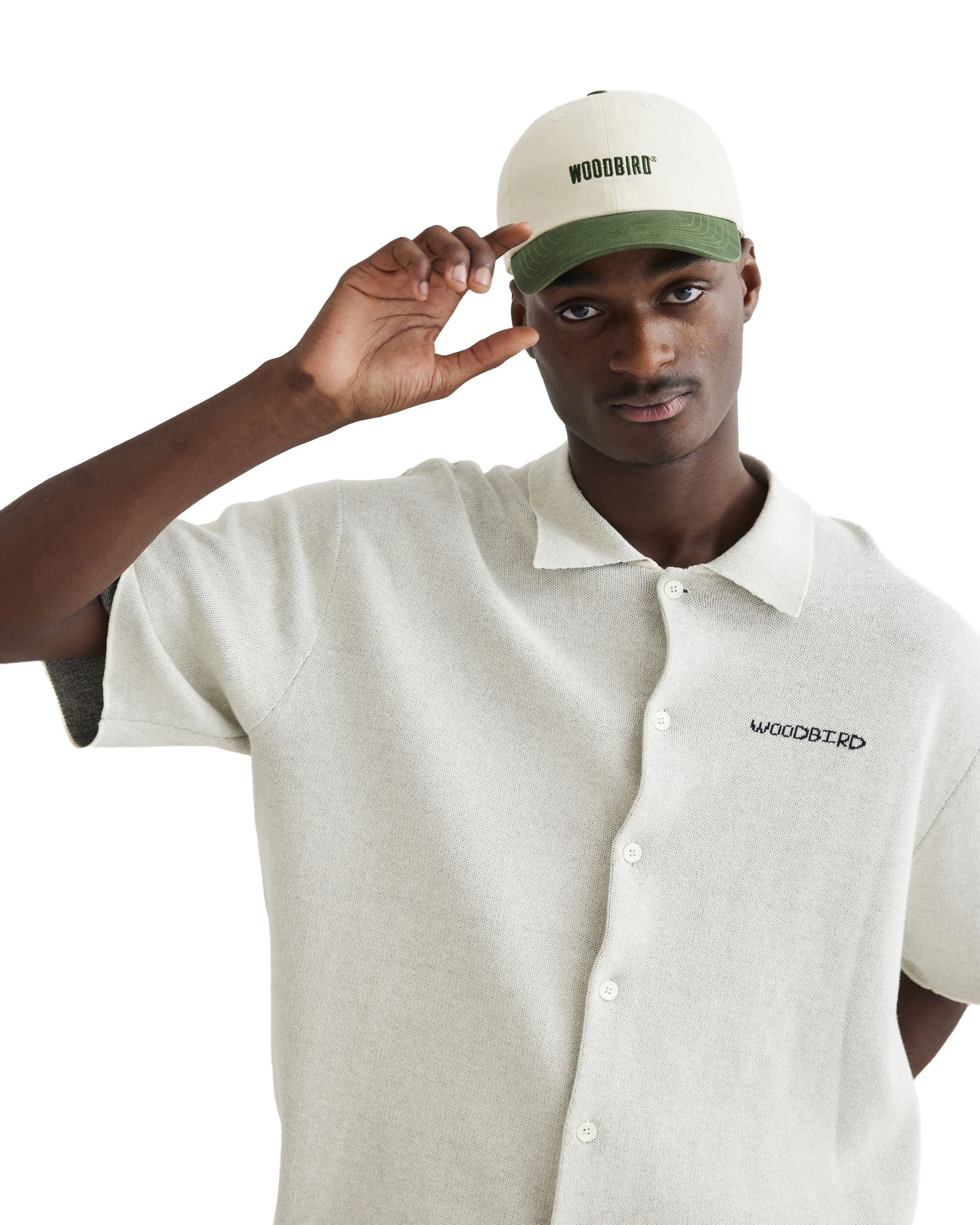 Woodbird Core Twill Cap Accessories Offwhite-Army