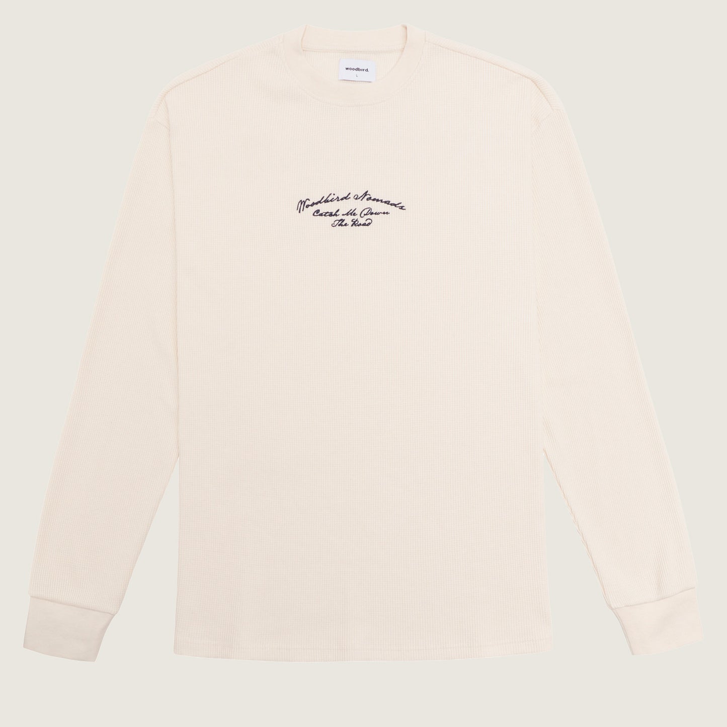 Woodbird Harbour Road LS T-Shirts Off White