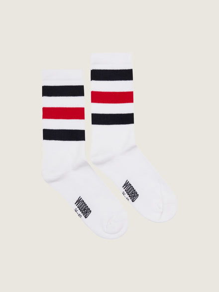 WBTennis Socks - White-Navy-Red