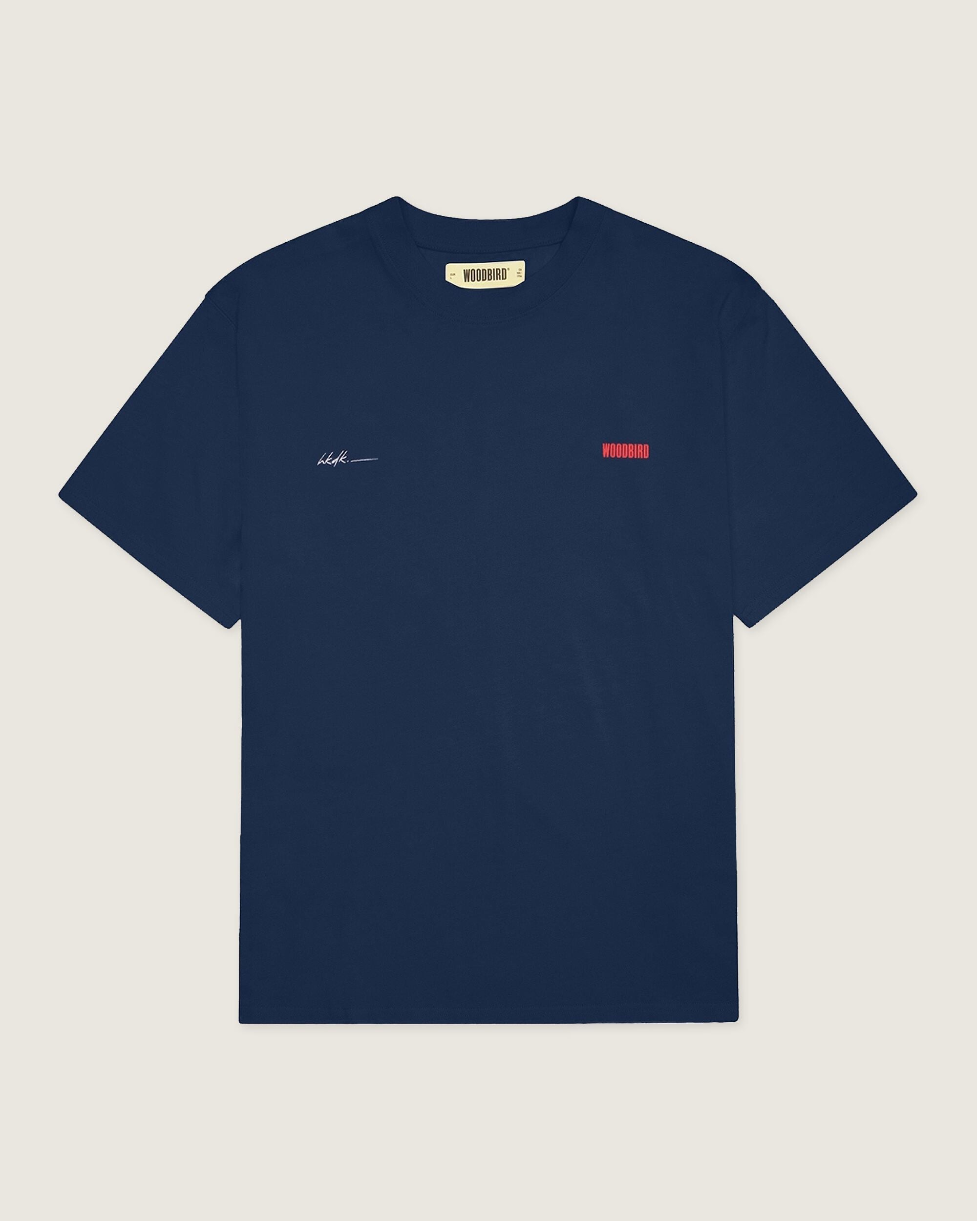 Woodbird WBBaine 8410 Tee T-Shirts Navy-Red