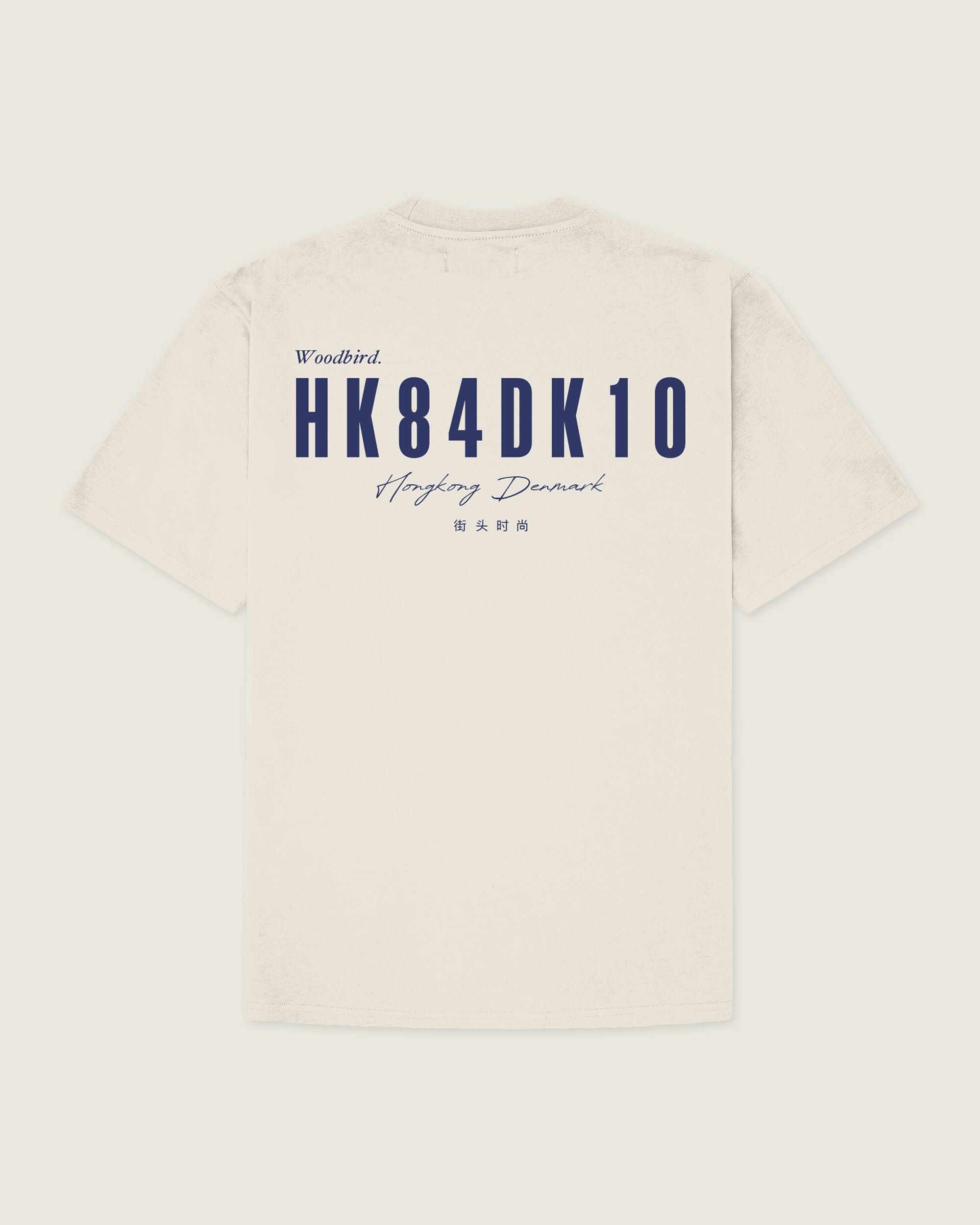 Woodbird WBBaine 8410 Tee T-Shirts Off White-Navy