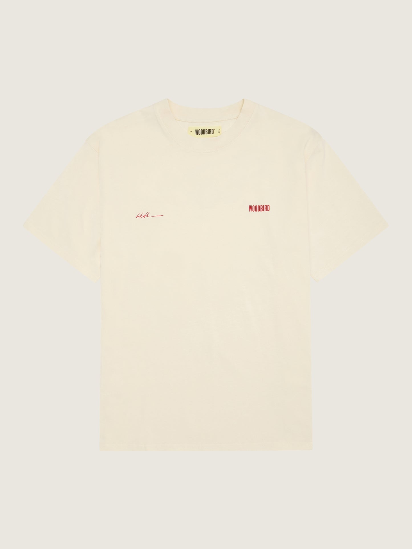 Woodbird WBBaine 8410 Tee T-Shirts Off White-Red