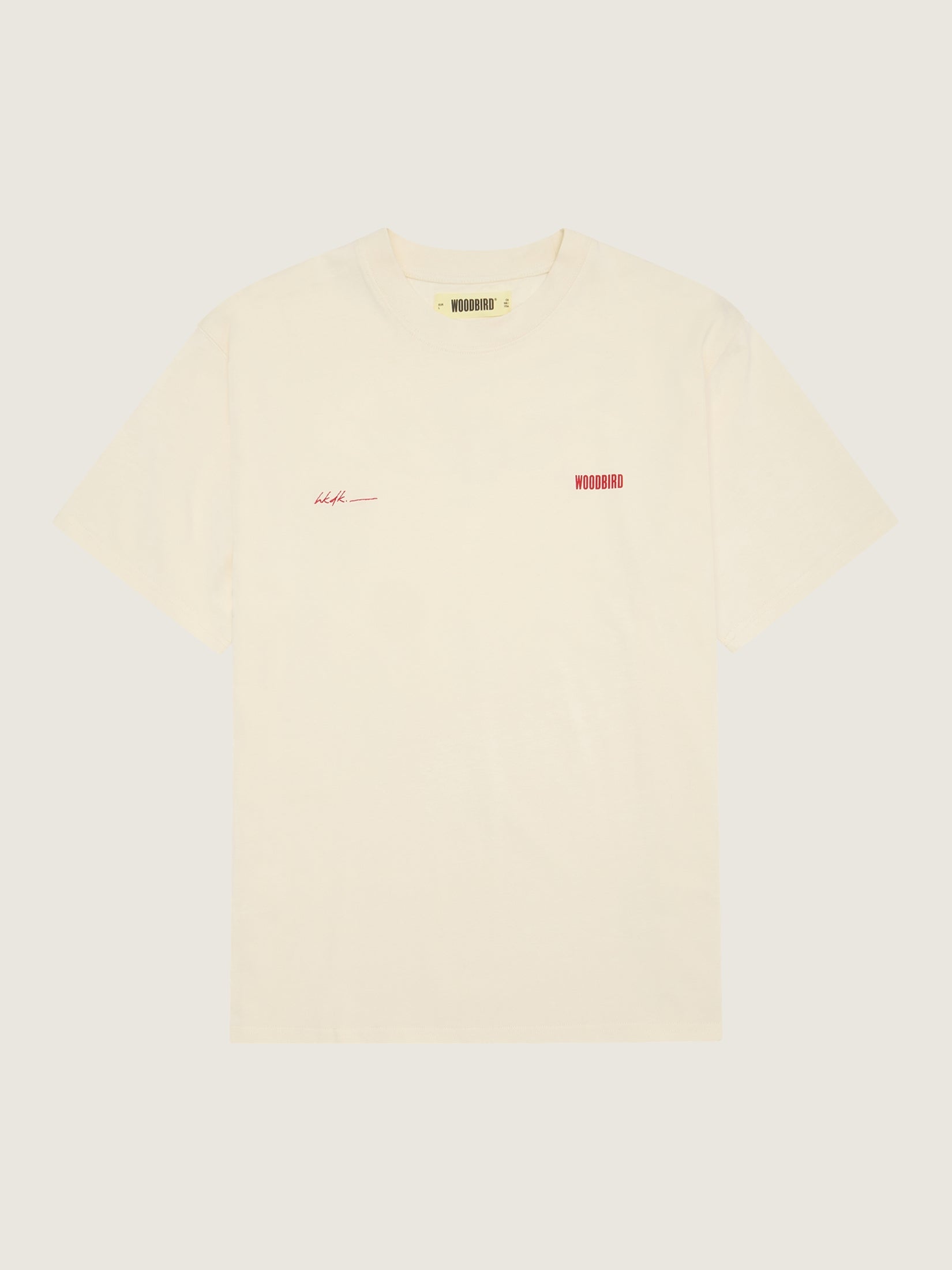 Woodbird WBBaine 8410 Tee T-Shirts Off White-Red