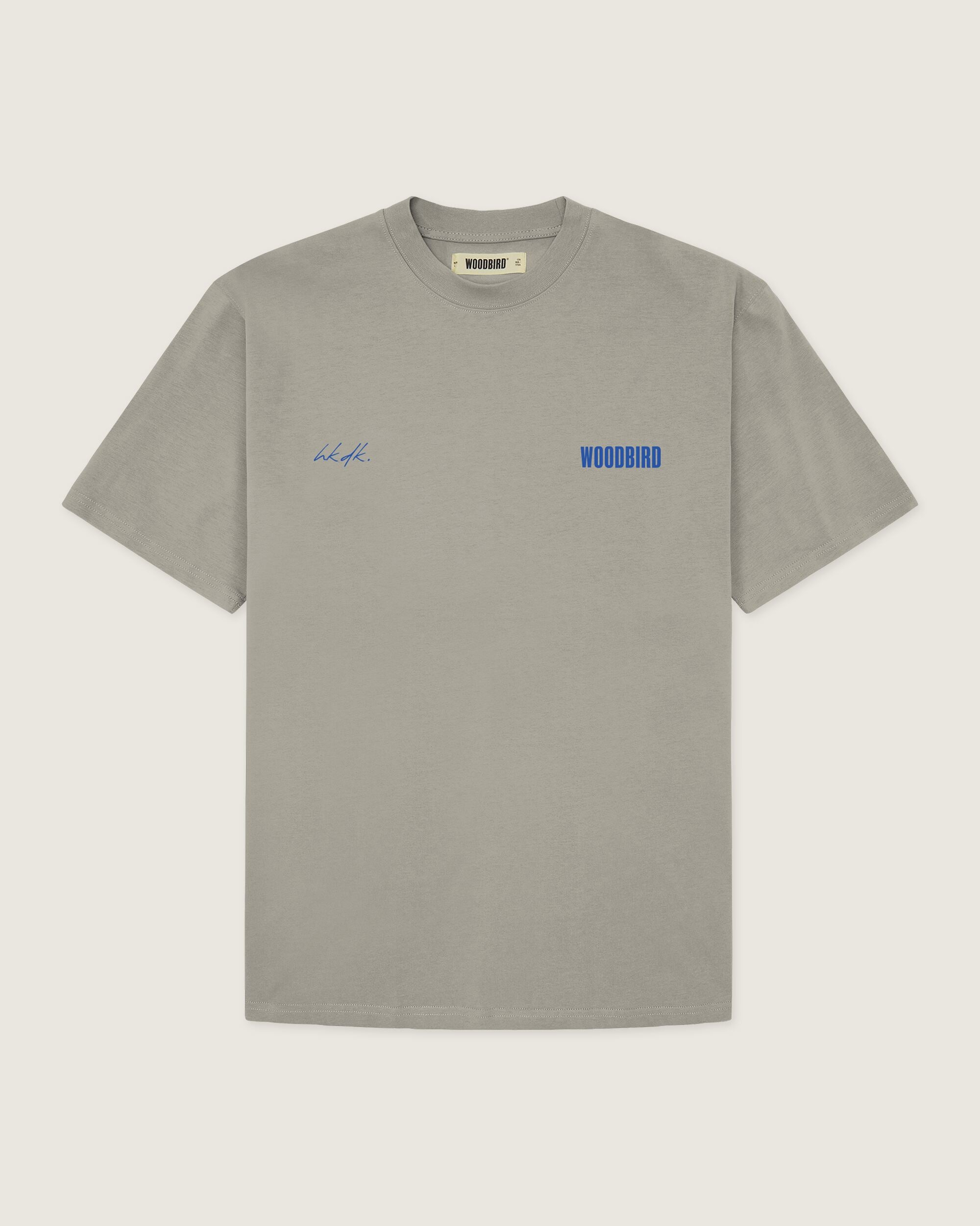 Woodbird WBBaine 8410 Tee T-Shirts Stone-Blue