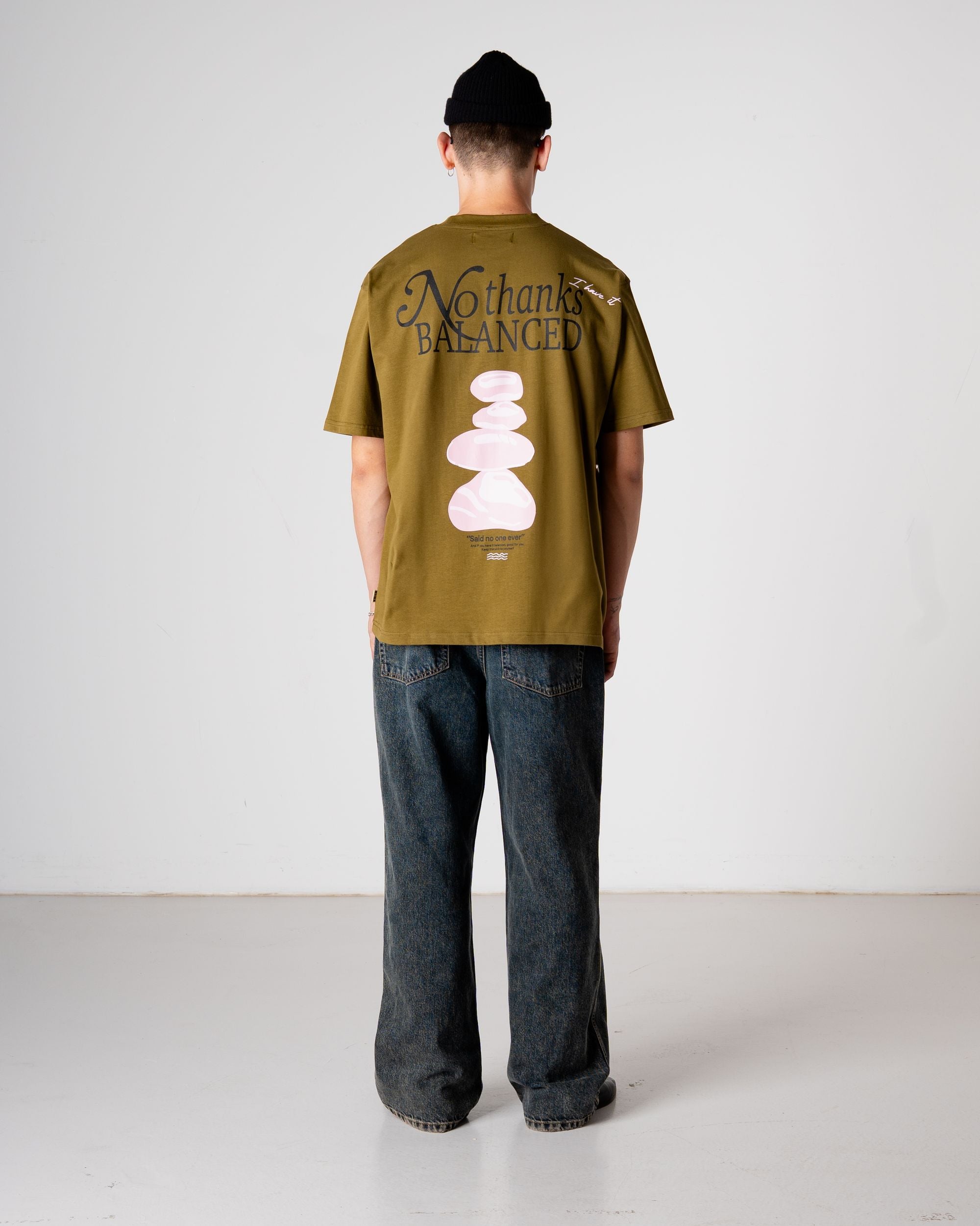 Woodbird WBBaine Balance tee T-Shirts Dark Green