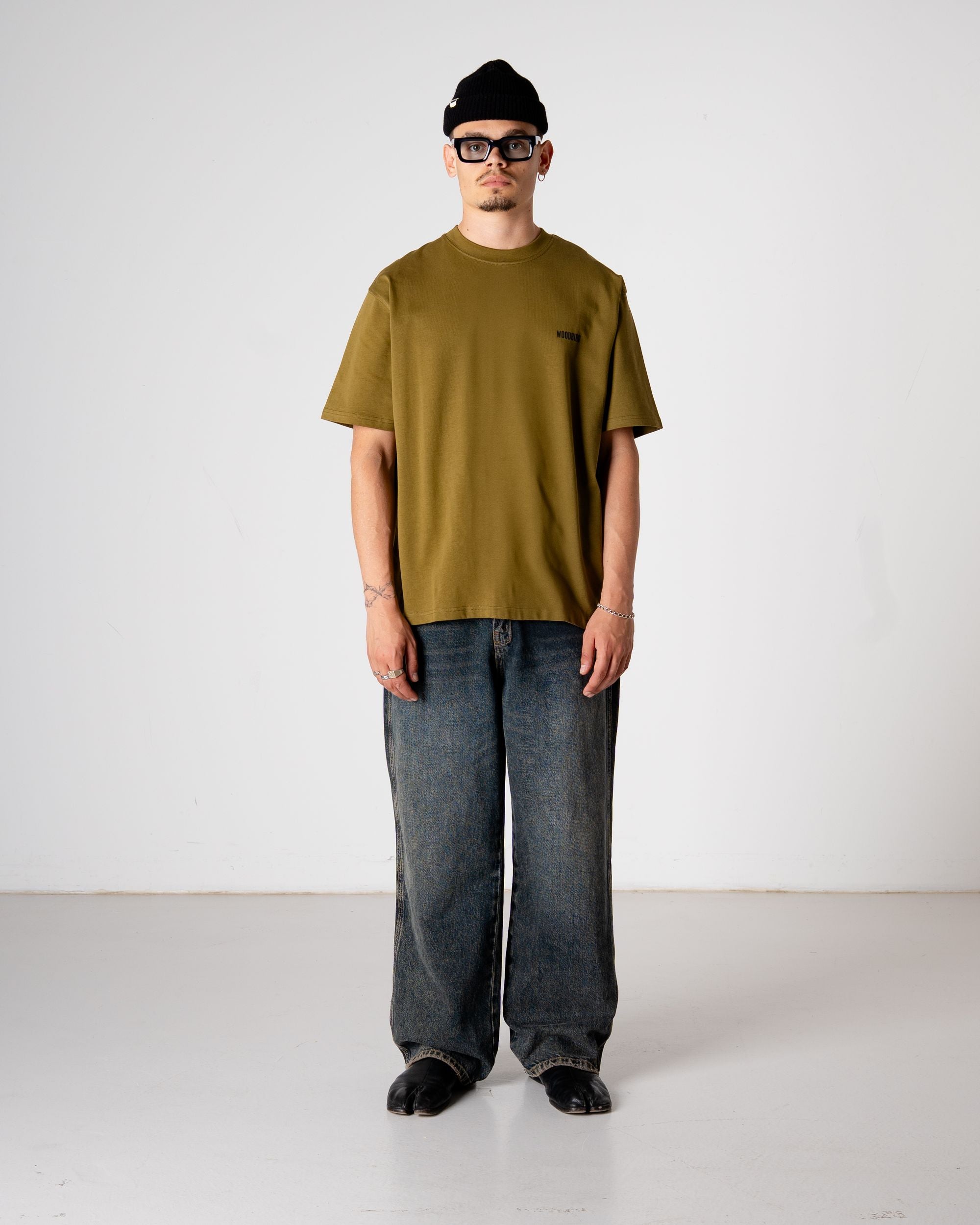 Woodbird WBBaine Balance tee T-Shirts Dark Green