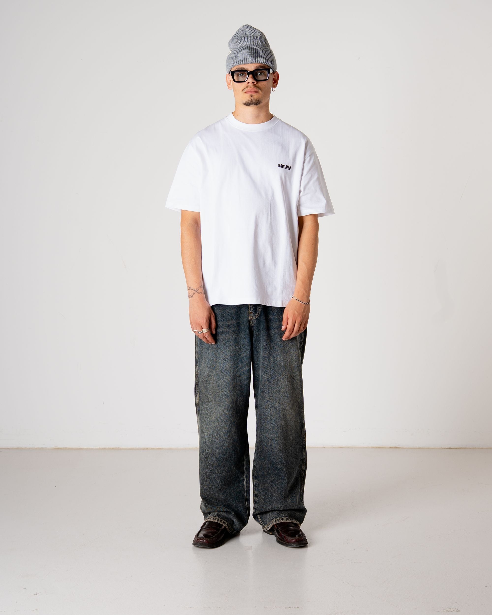 Woodbird WBBaine Balance tee T-Shirts White