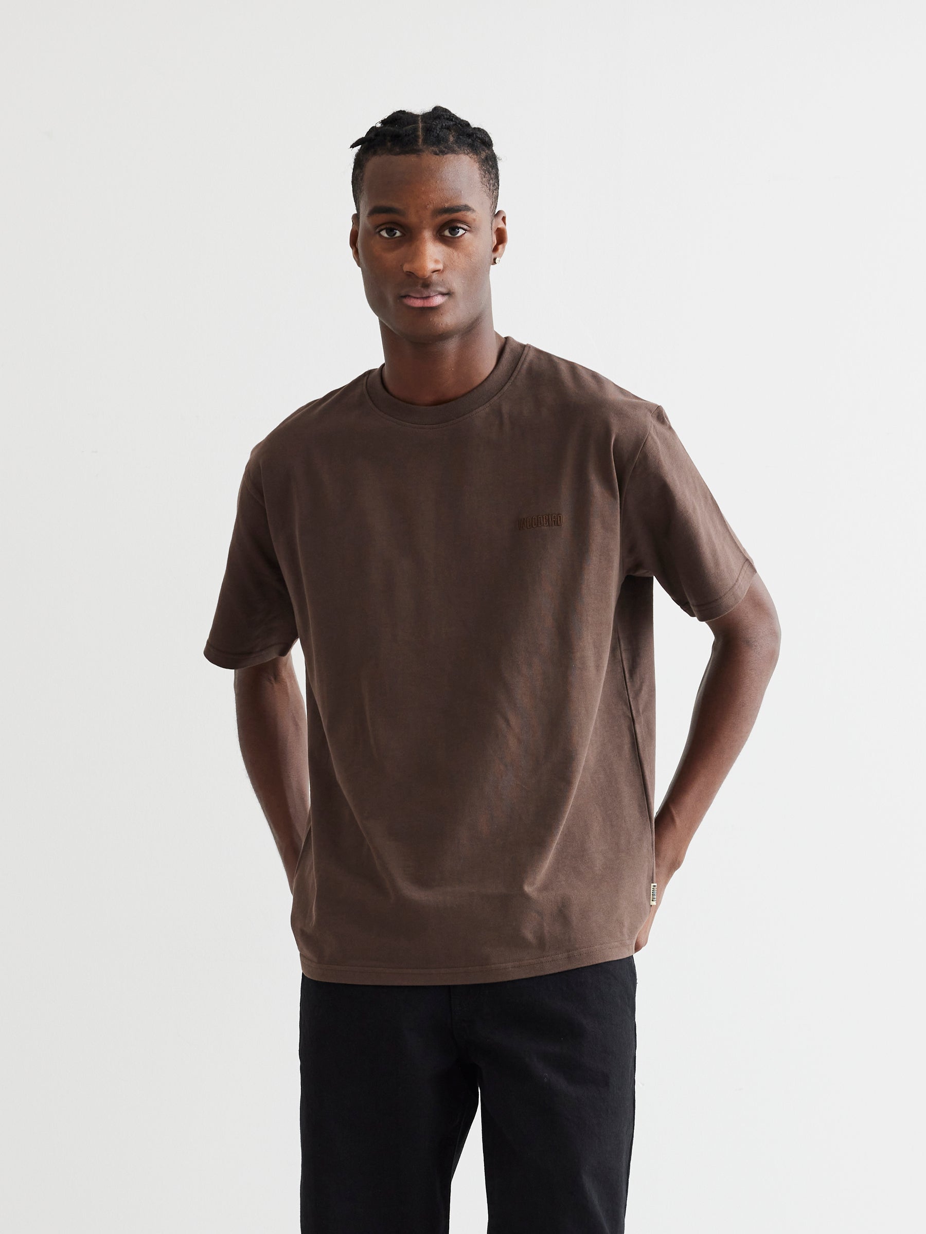 Woodbird WBBaine Base Tee T-Shirts Brown