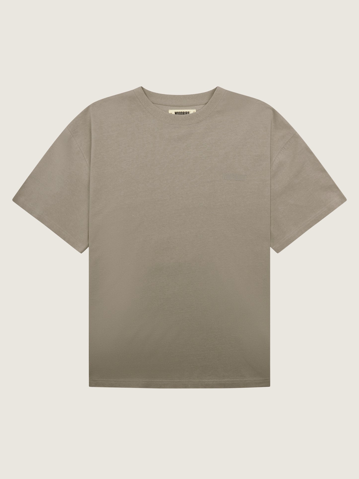 Woodbird WBBaine Base Tee T-Shirts Dark Beige