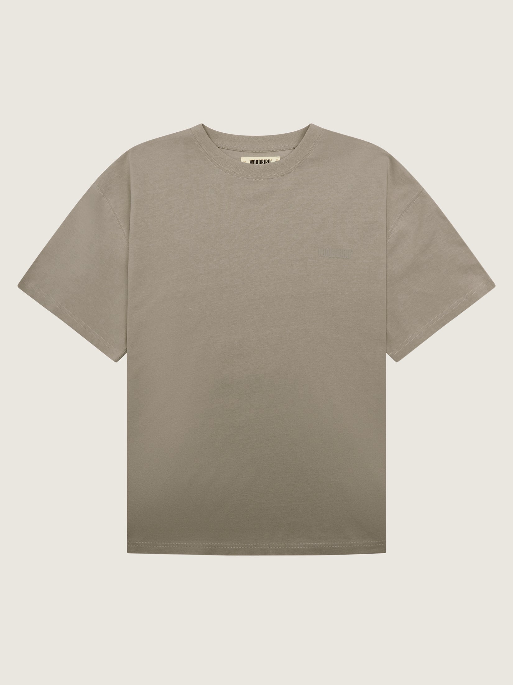 Woodbird WBBaine Base Tee T-Shirts Dark Beige