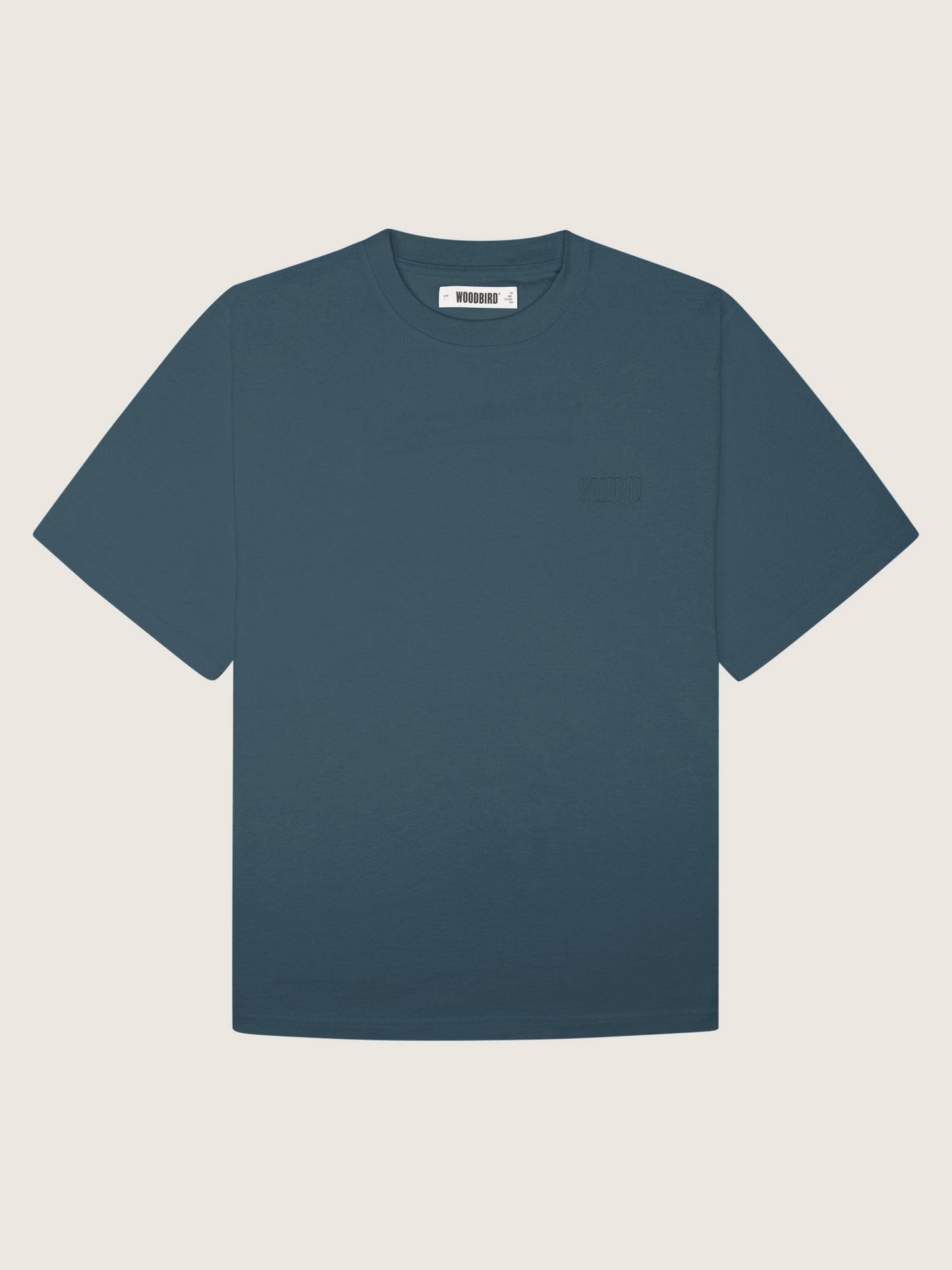 Woodbird WBBaine Base Tee T-Shirts Dusty Blue