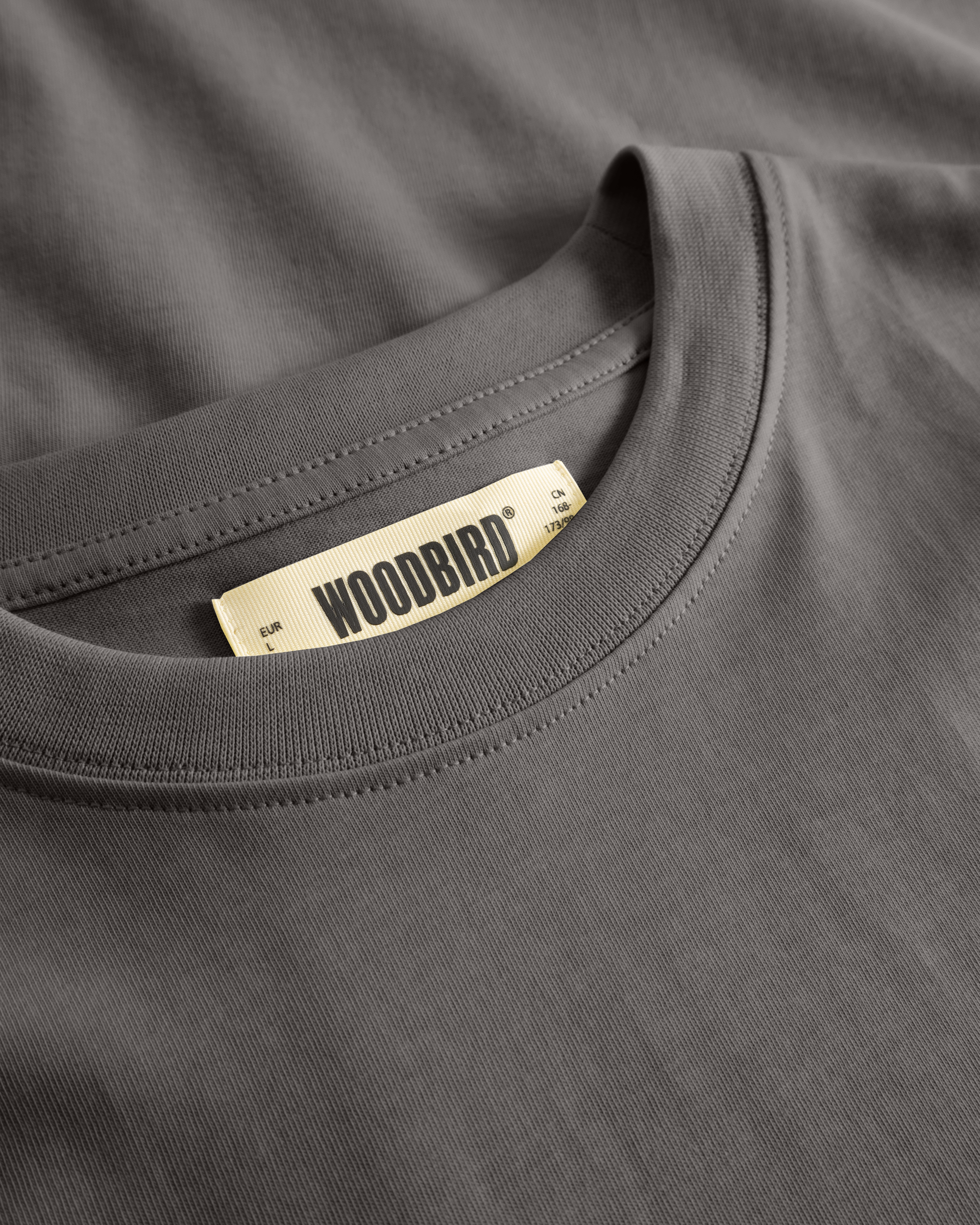 Woodbird WBBaine Base tee T-Shirts Antra Grey