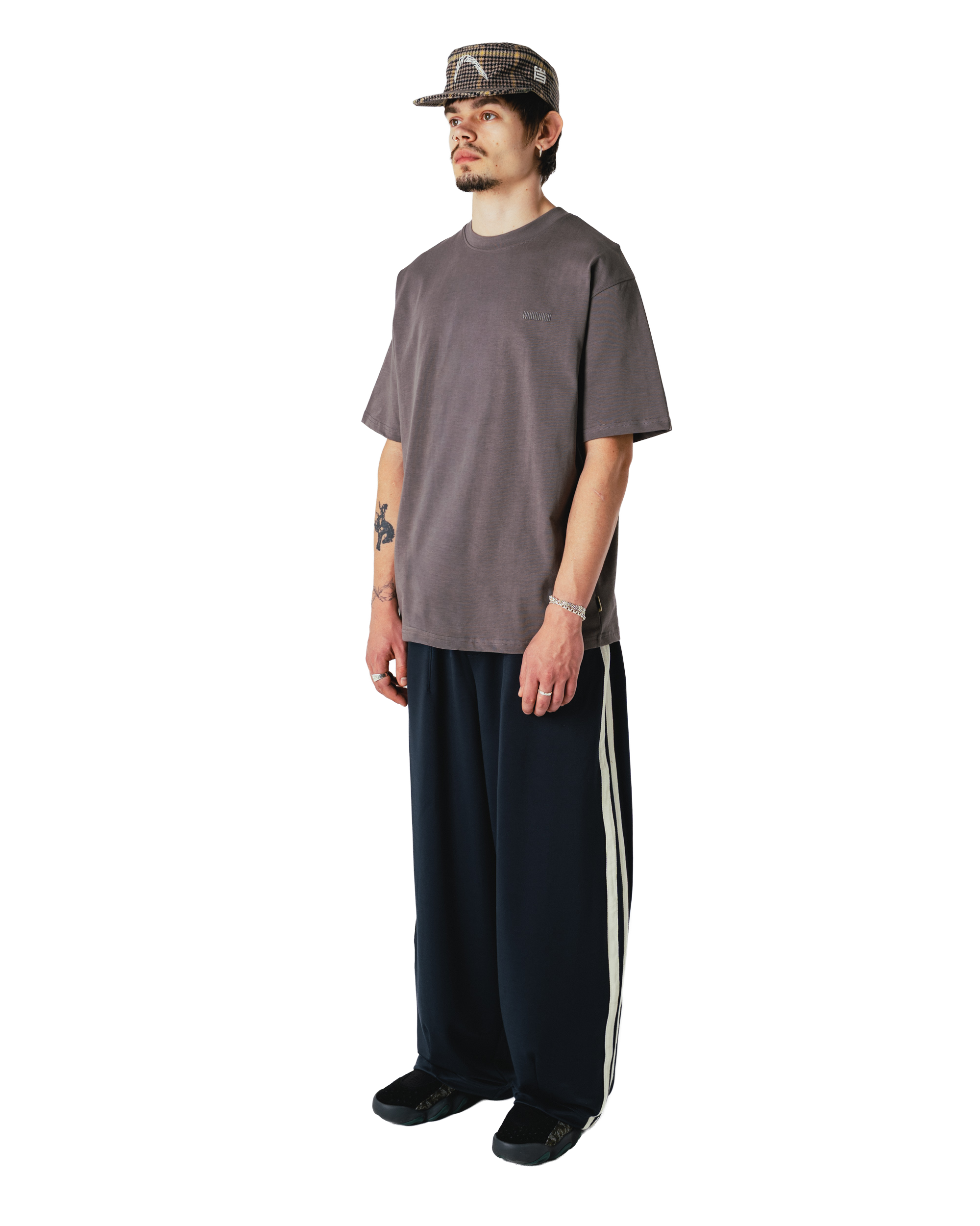 Woodbird WBBaine Base tee T-Shirts Antra Grey