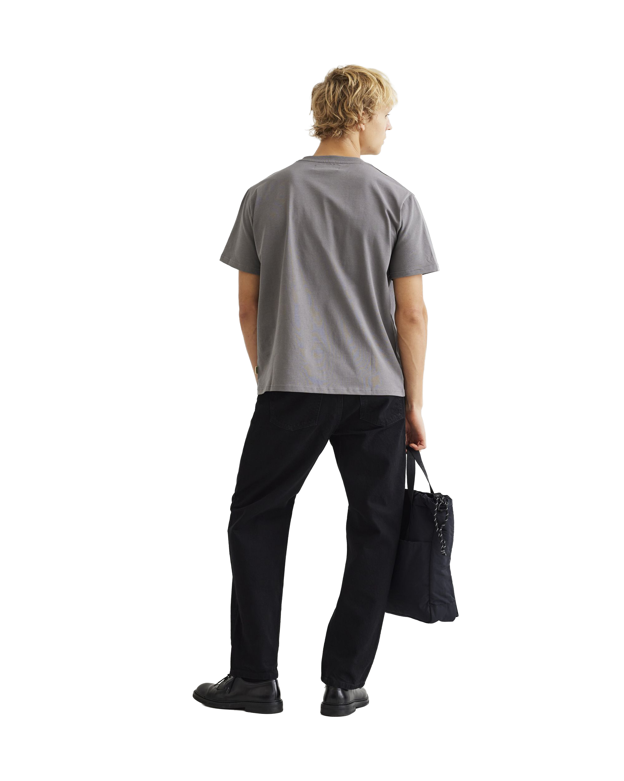 Woodbird WBBaine Base tee T-Shirts Antra Grey