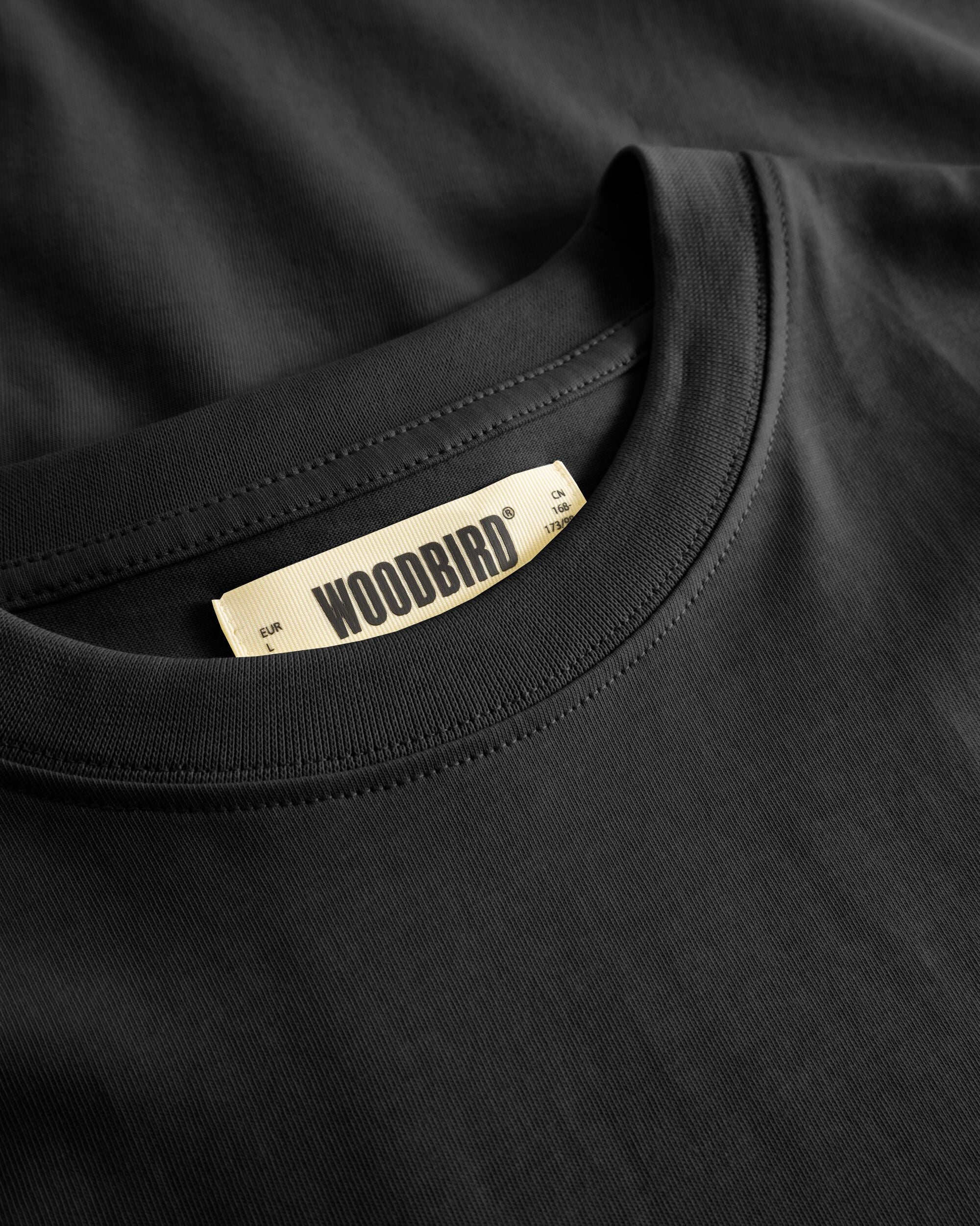 Woodbird WBBaine Base tee T-Shirts Black