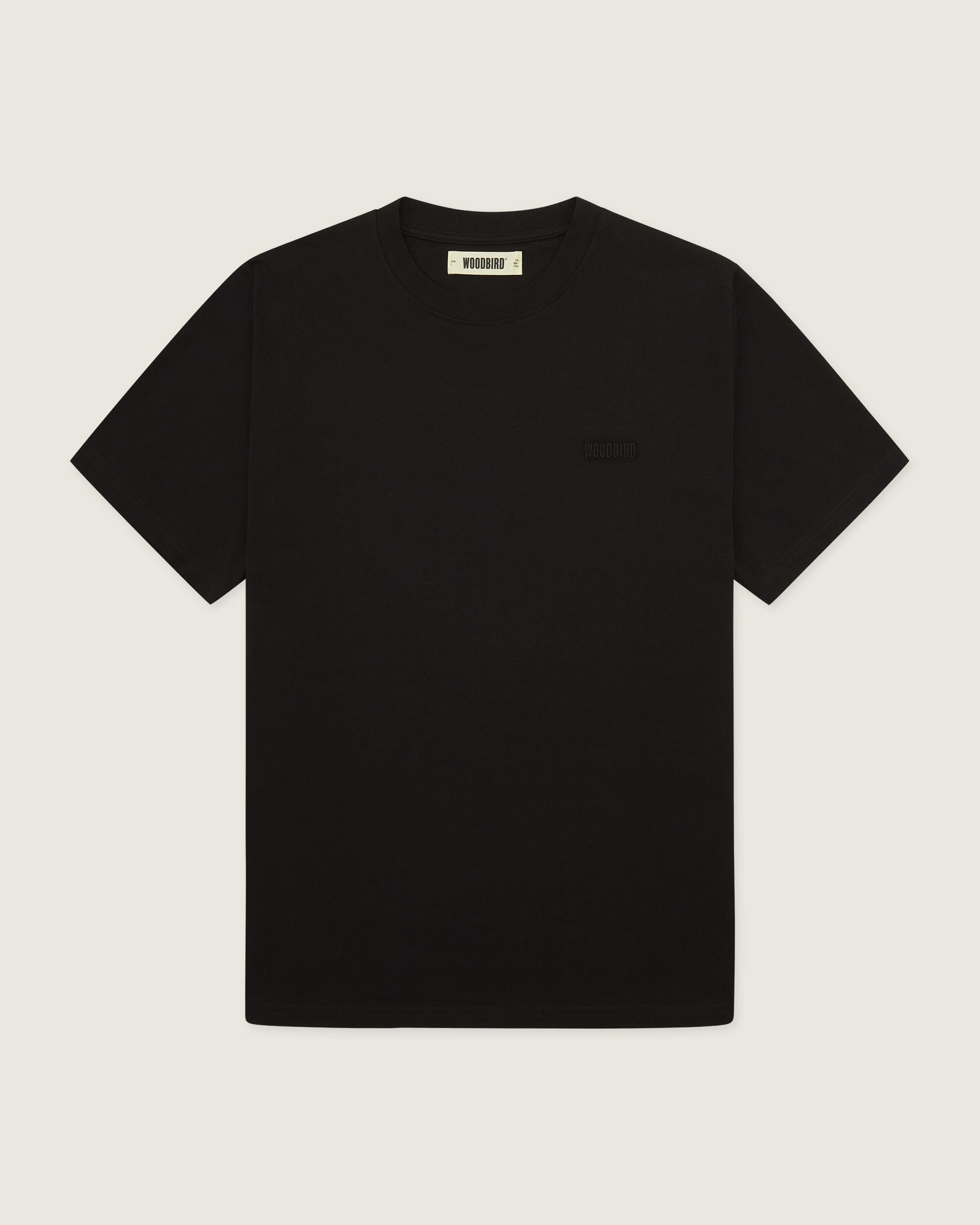 Woodbird WBBaine Base tee T-Shirts Black