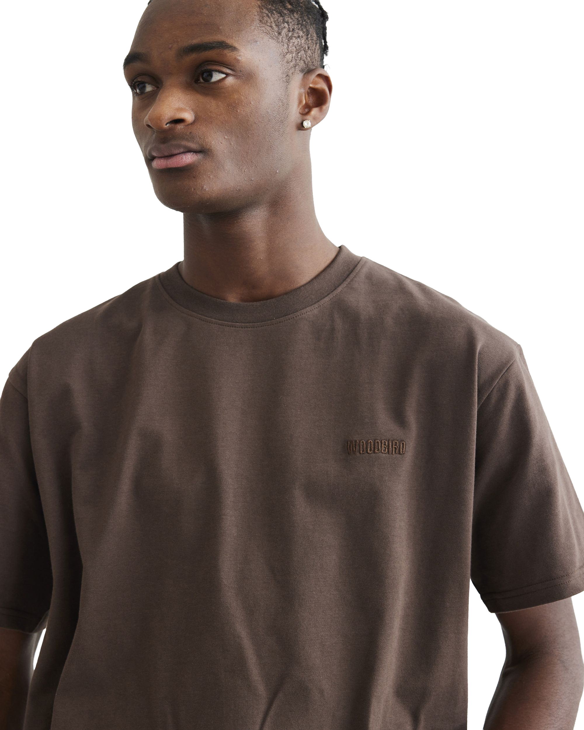 Woodbird WBBaine Base tee T-Shirts Brown